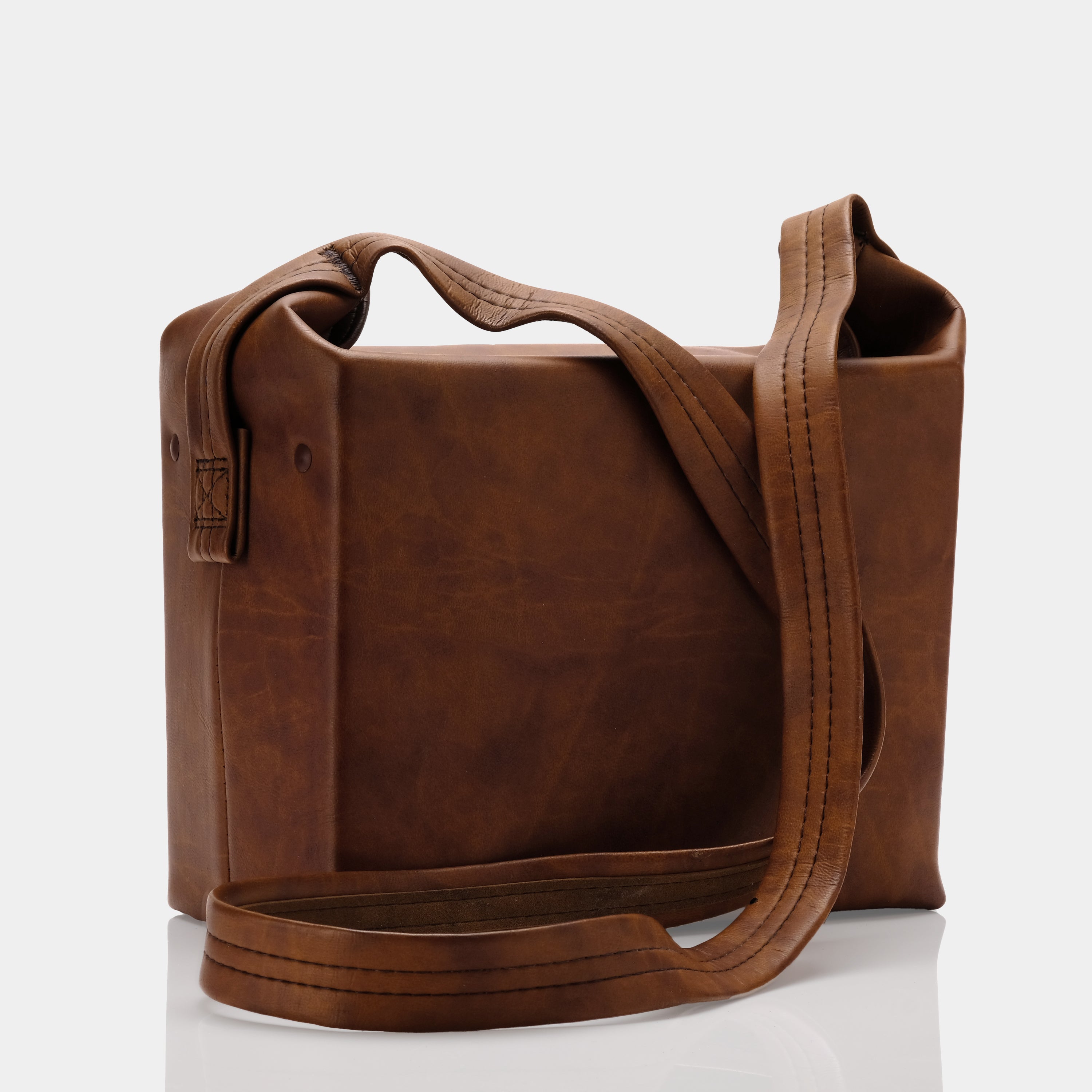 Brown Vinyl Polaroid Instant Camera Case - Protective Cover for Vintage & Modern Instant Cameras - Perfect for Travel, Parties & Photo Walks