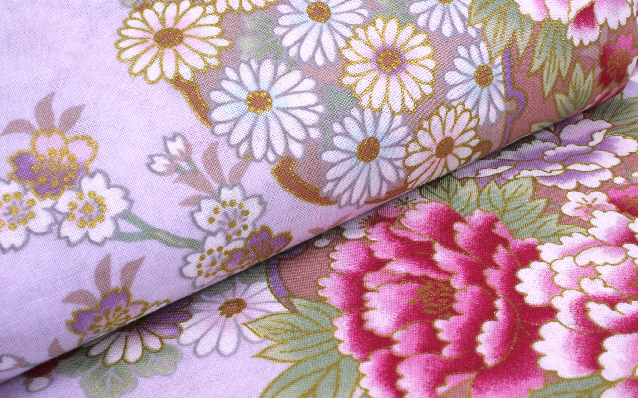 Women's Cotton Kimono Yukata Robe - Light Purple Floral Print, Medium (56