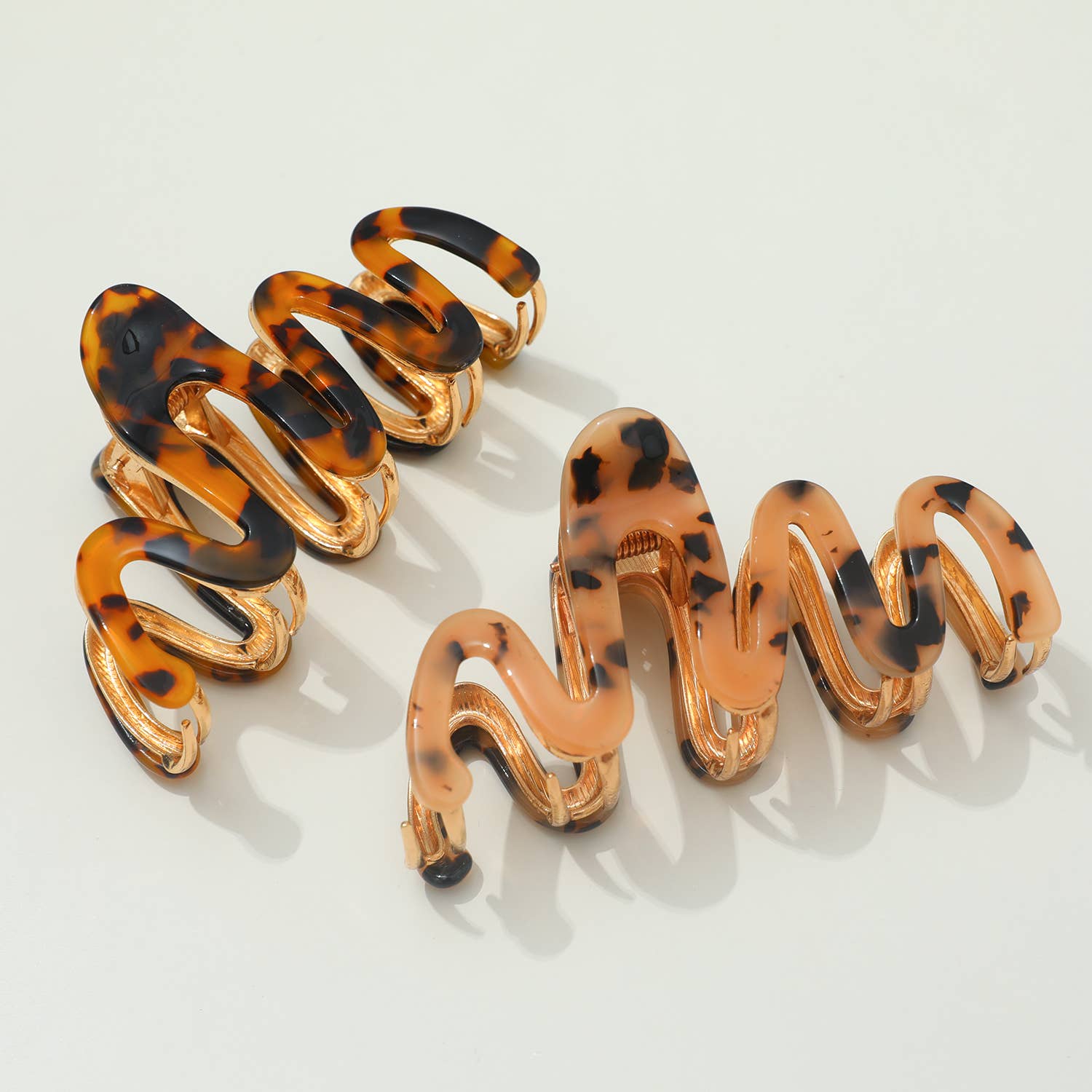 Willow Large Squiggle Metal Claw Clip - Hair Claw Clips for Women, Strong Hold Hair Clips for Thick Hair, Boho Hair Accessories for Beach, Party & Everyday Use