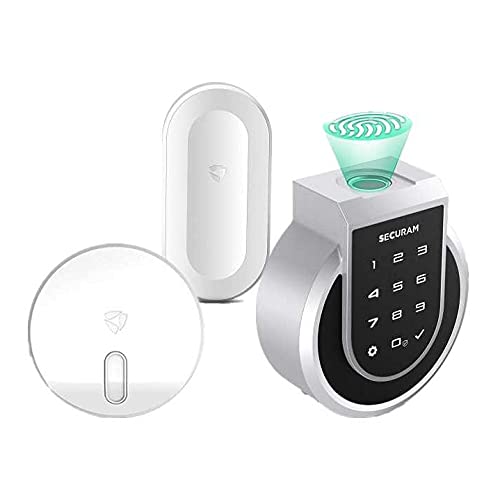Smart Touch Lock (Silver) - Smart Door & Window Sensor Kit with Hub - Secure Your Home with Keyless Entry & Remote Monitoring