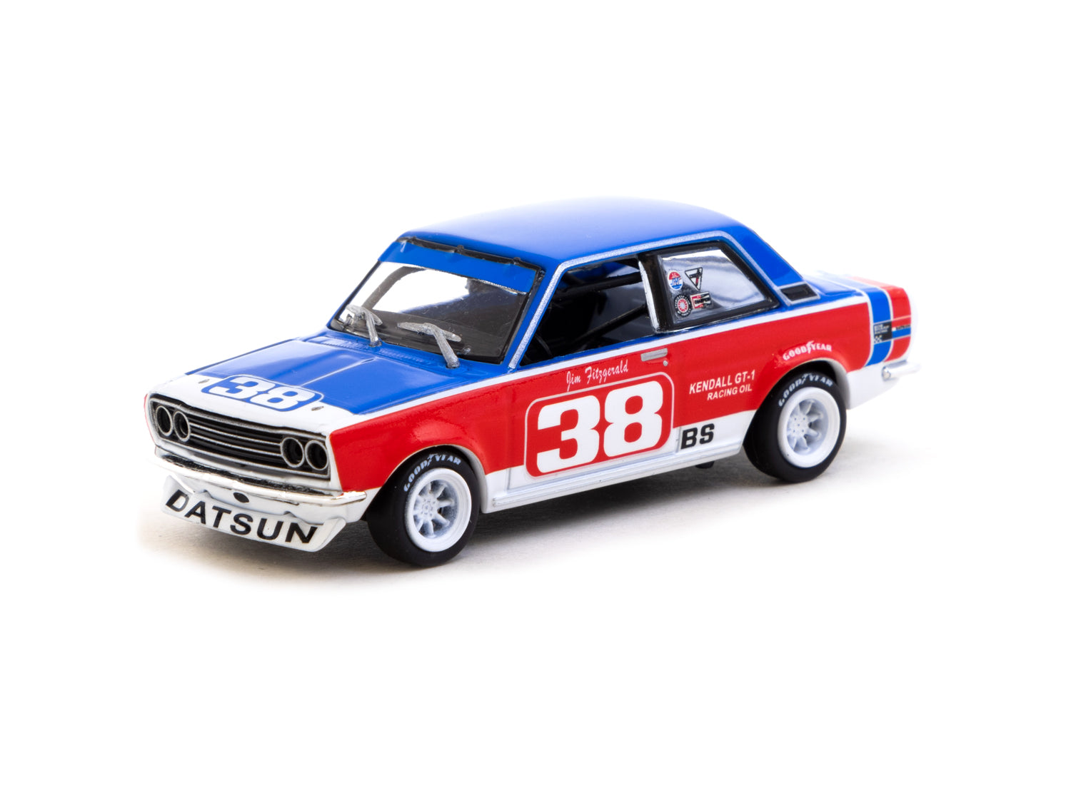 Tarmac Works 1/64 Scale Datsun 510 SCCA National Championship 1973 #38 Diecast Model Car - Collectible Miniature for Racing Enthusiasts & Display Showcase