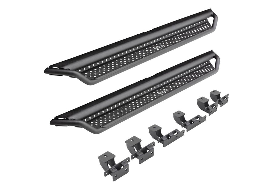 Ford Bronco Sport 4 Door Go Rhino Dominator Extreme D1 Side Steps with Brackets - Textured Black for Off-Road Protection & Easy Entry | Perfect for Adventure & Daily Driving