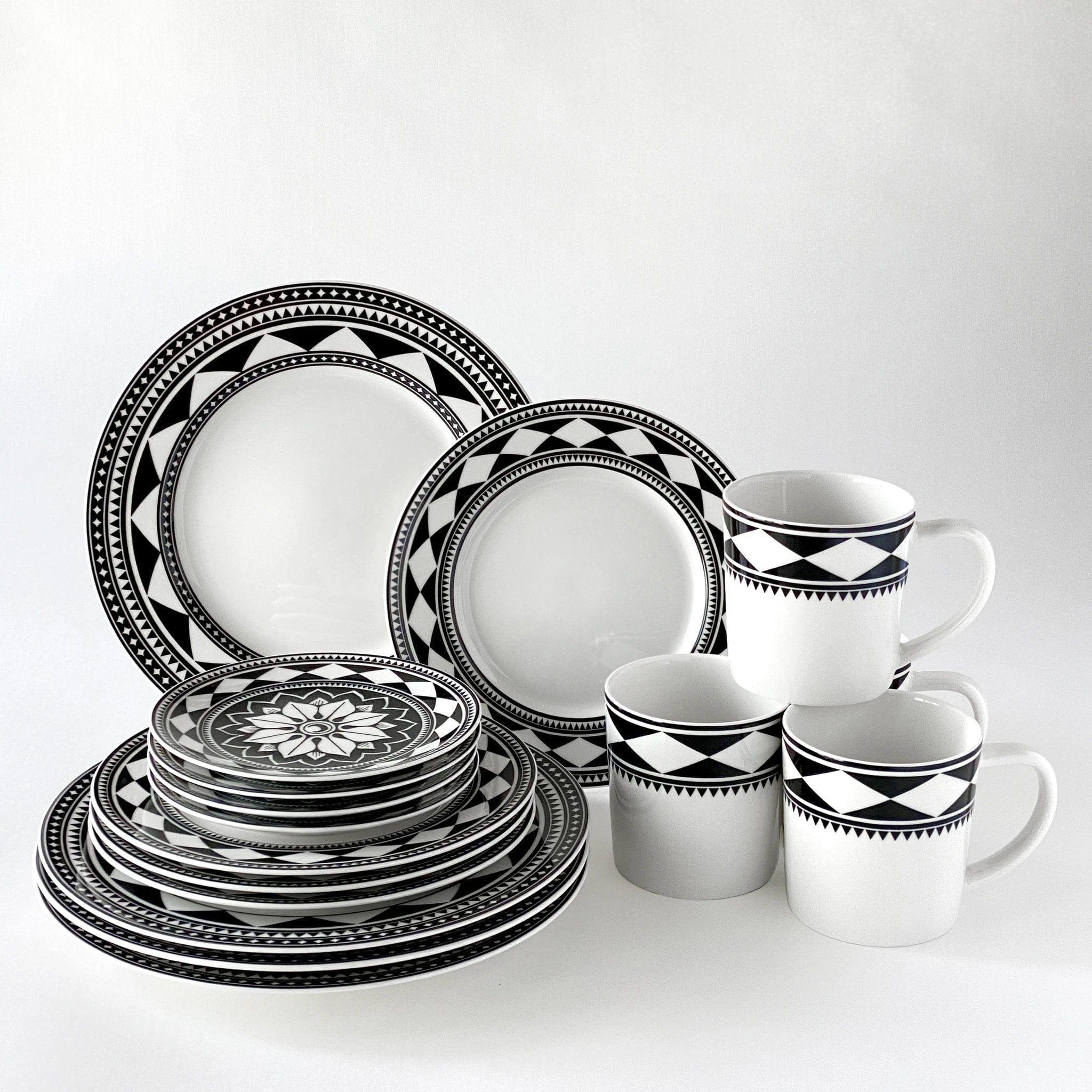 Premium White Diamond Bone China Dinnerware Set - Elegant Porcelain Tableware for Fine Dining, Weddings & Special Occasions
