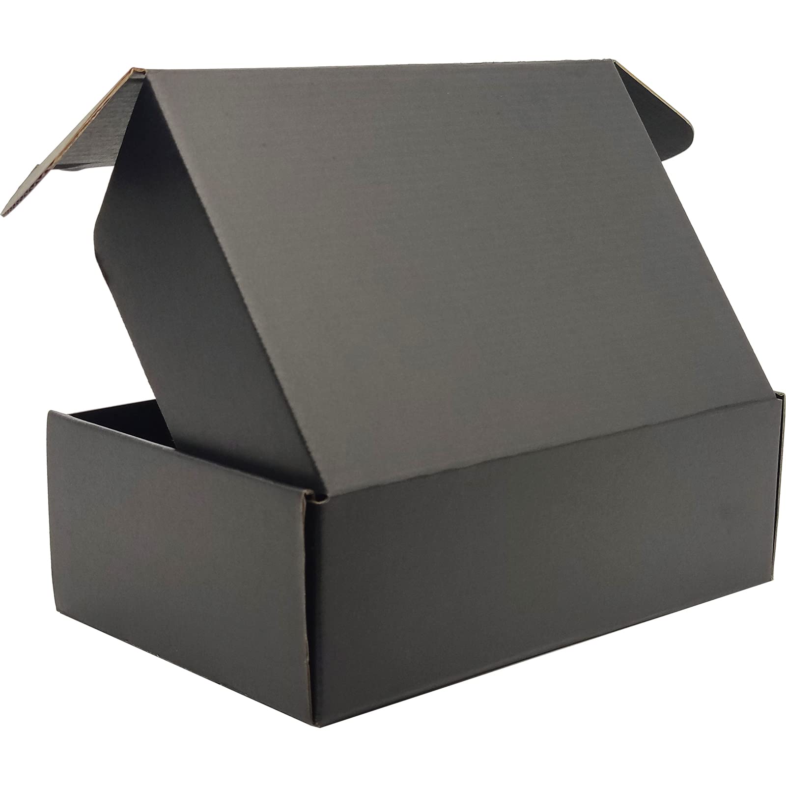 9x6x3 Black Corrugated Shipping Boxes - Set of 25 for Small Business Mailing & Packaging | Perfect for Ecommerce & Retail Shipping
