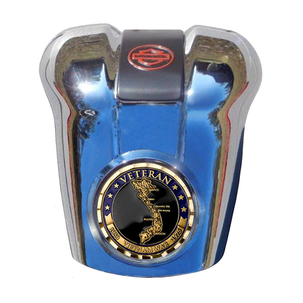 Harley Davidson Milwaukee Eight M8 Waterfall Horn Cover & Coin Mount Set - Vietnam Style Custom Accessories for Motorcycle Enthusiasts | Perfect for Bike Shows, Rides & Personalization
