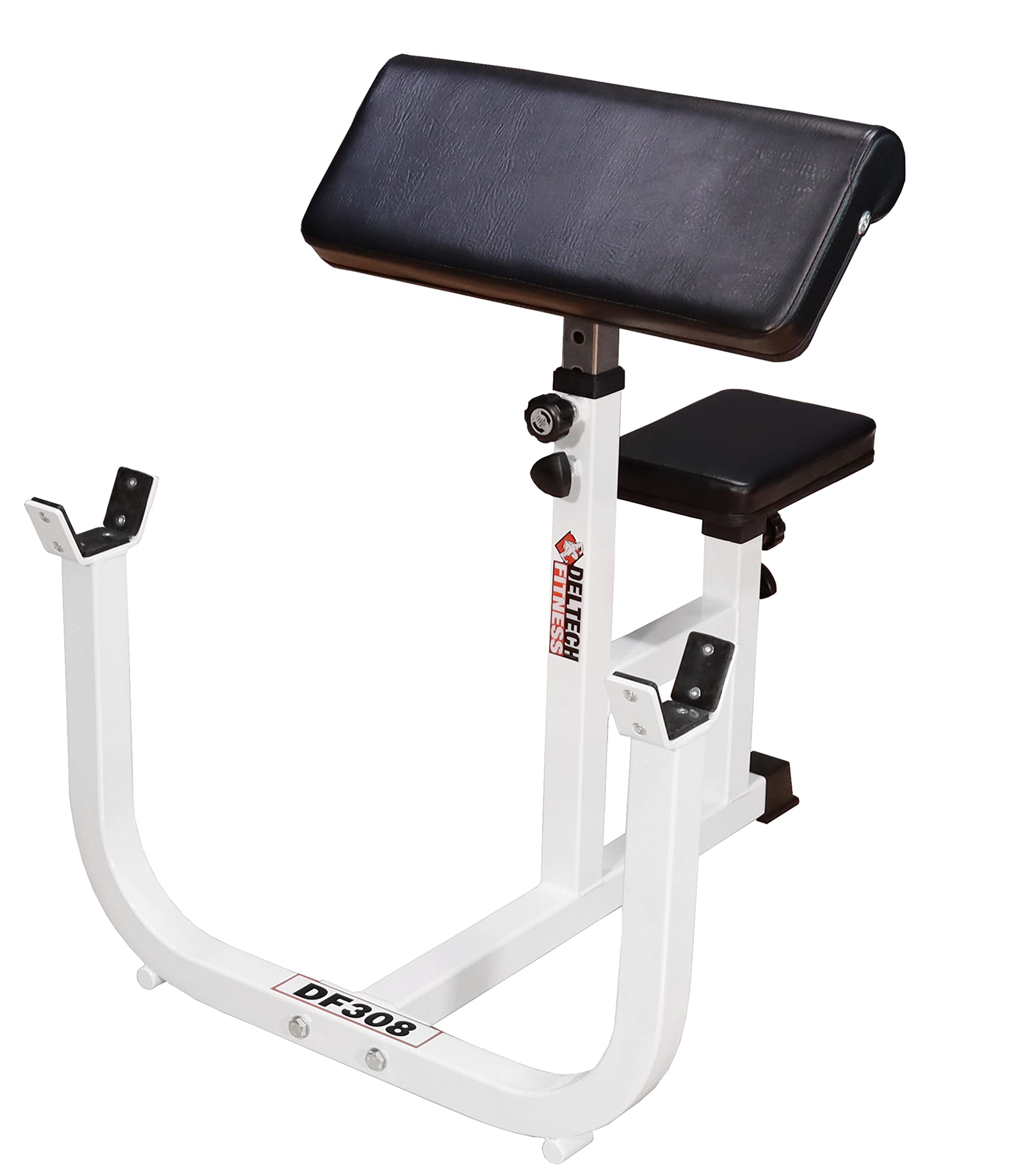 Deltech Fitness DF308 Preacher Curl Bench for Biceps Workout - Home Gym Equipment for Arm Strength Training & Muscle Building