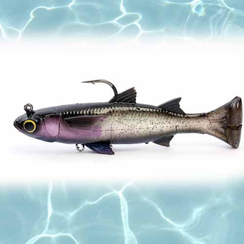 Savage Gear RTF Pulse Tail Mullet Lure 5 Inch - Saltwater Fishing Bait for Bass, Trout, and Redfish - Perfect for Inshore and Offshore Fishing Adventures