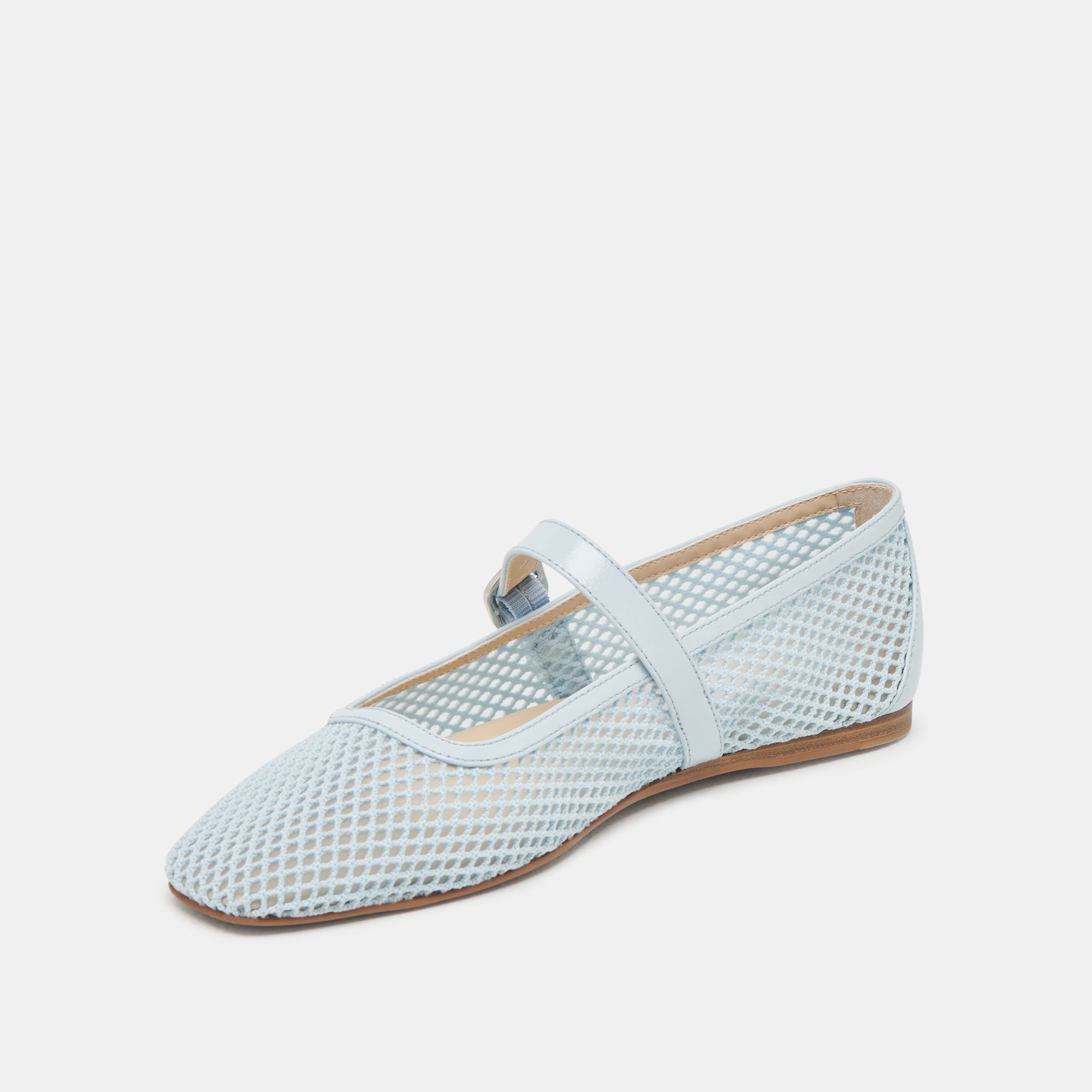 RODNI Women's Light Blue Mesh Ballet Flats - Comfortable Slip-On Shoes for Casual Wear, Office & Travel