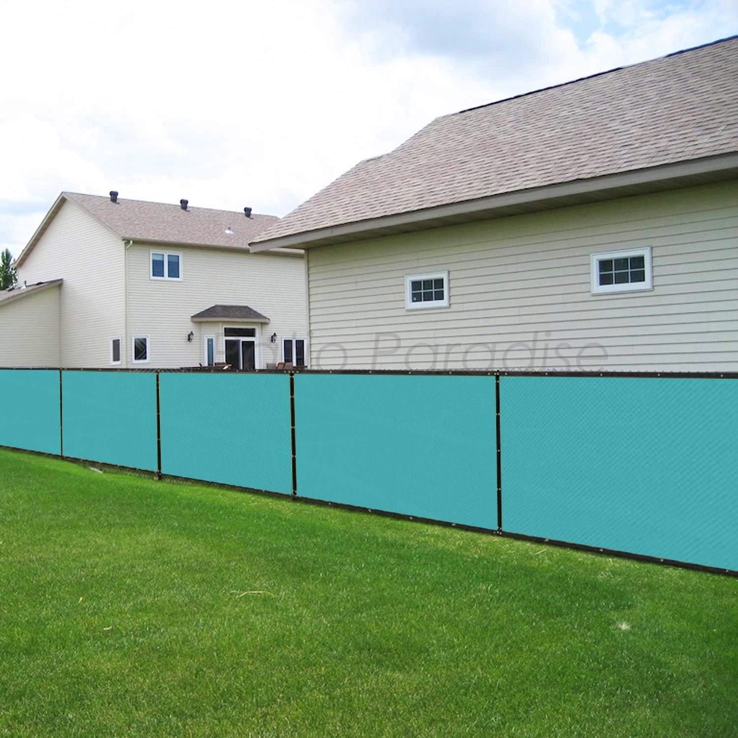 Turquoise Privacy Screen Fence - 2'x202' UV Block Mesh Shade for Garden & Backyard