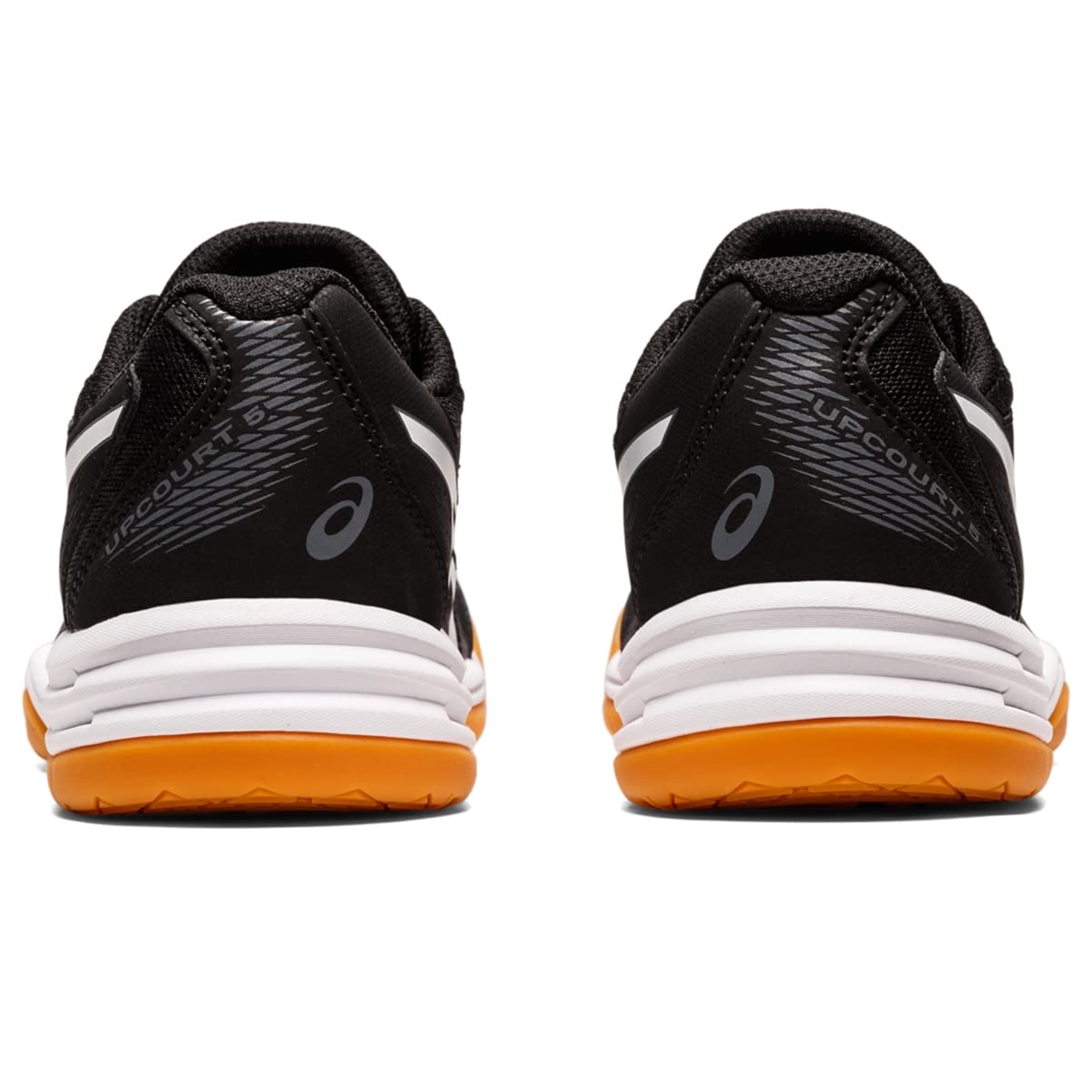 ASICS Upcourt 5 GS Kids Tennis Shoes - Black/White - Size 2 Little Kid - Lightweight & Durable for School, Sports & Daily Wear