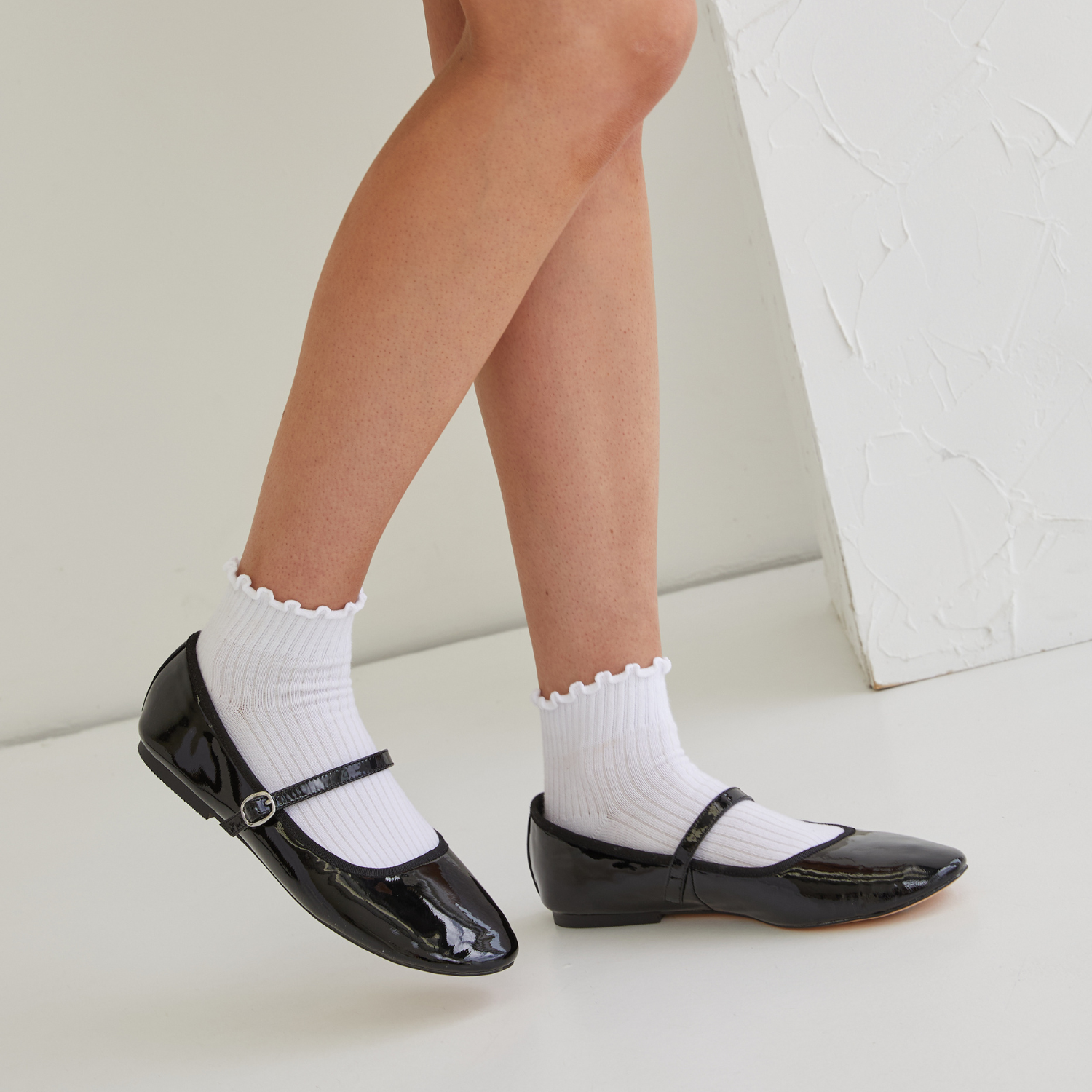 Bambi Mary Jane Flats - Black Patent Leather Shoes for Women | Comfortable & Stylish | Perfect for Work, Office, and Casual Wear