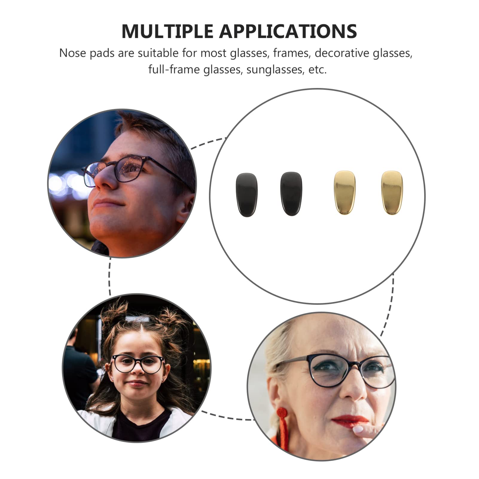 2 Pack Anti-Slip Eyeglass Nose Pads - Soft Silicone Nose Cushions for Comfortable Glasses Wear - Perfect for Reading, Driving & Daily Use