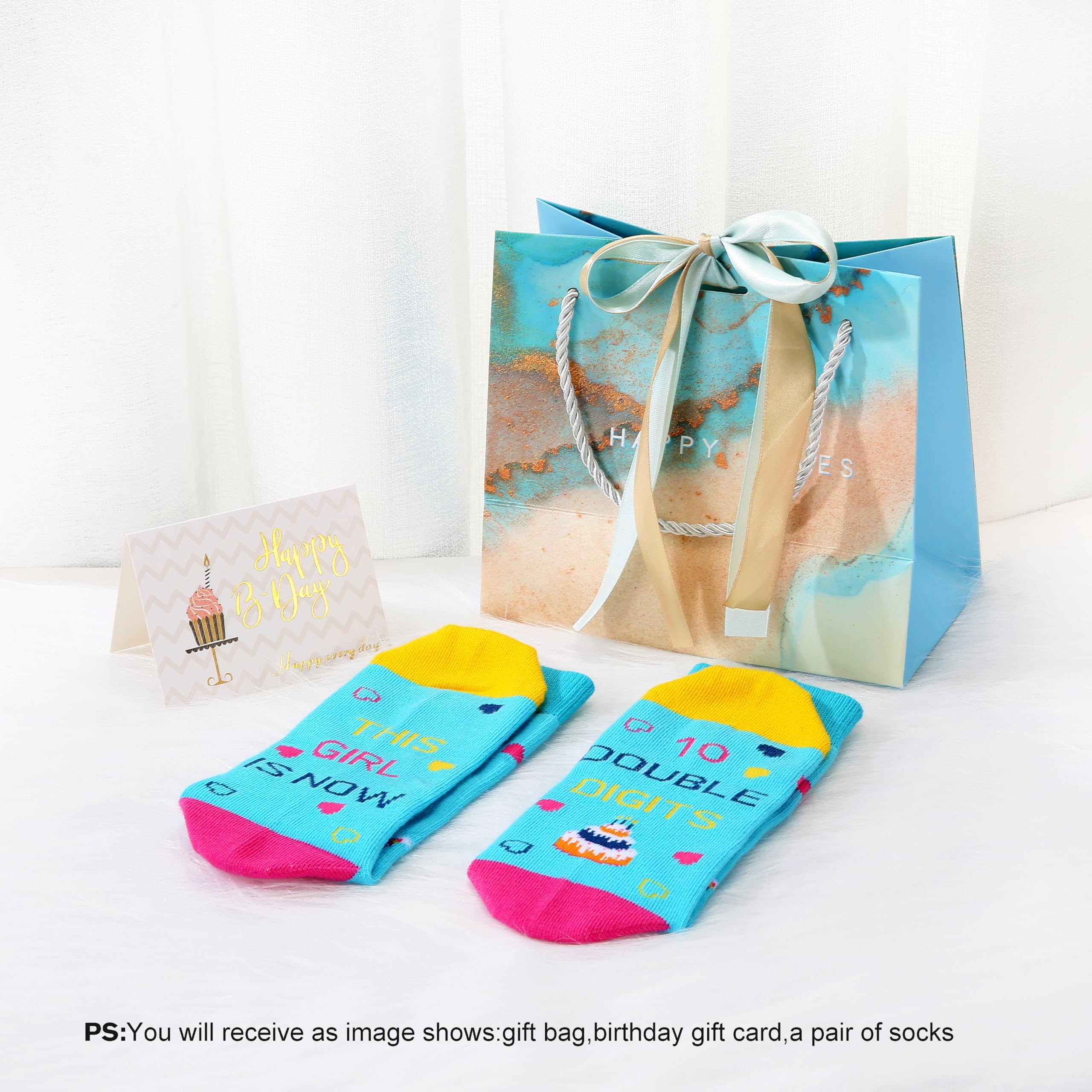 Funny Animal Socks for Kids Girls - Cute Birthday Gifts for 10 Year Old Girls - Best 10th Birthday Present for Preteen Girls - Perfect for School, Parties & Everyday Wear