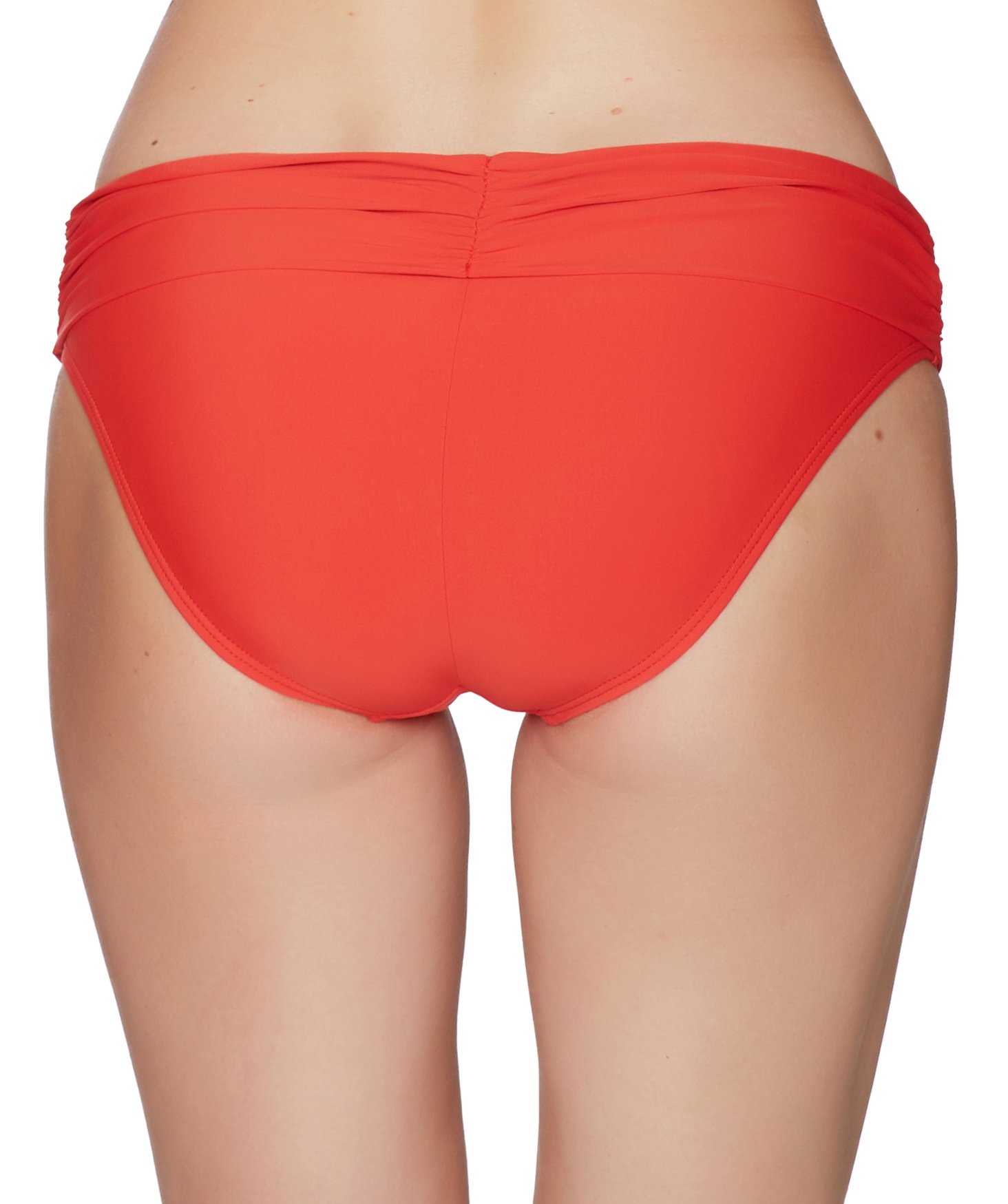 Athena Solids Banded Pant - Women's High Waisted Stretch Pants in Red | Comfortable & Stylish for Work, Travel & Casual Wear