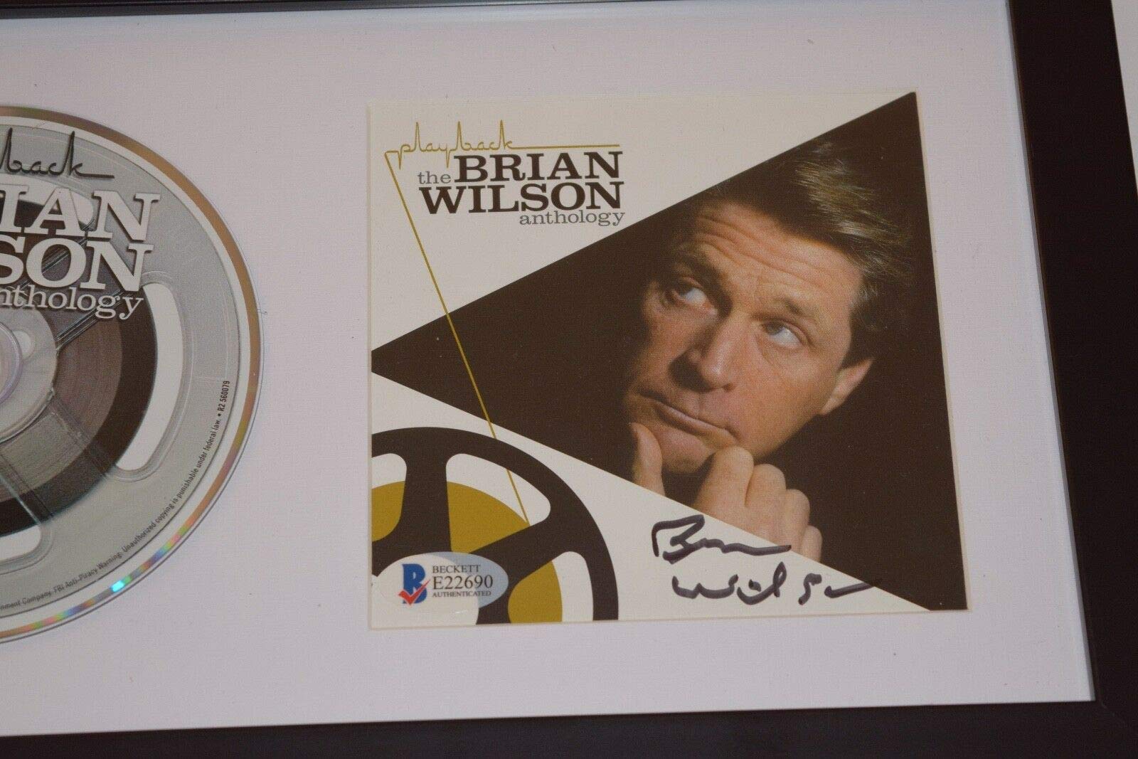 Brian Wilson Autographed The Beach Boys Anthology Framed CD with BAS COA - Perfect for Music Collectors & Beach Boys Fans Display