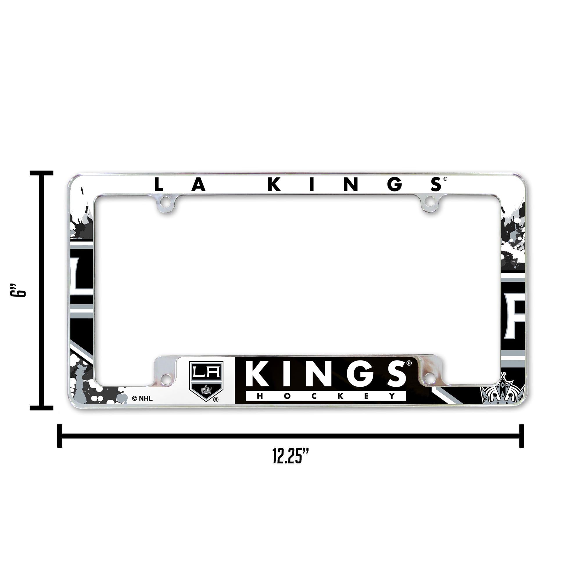 Los Angeles Kings NHL Chrome Metal License Plate Frames - Set of 2, Bold Full Frame Design for Cars & Trucks - Perfect for Hockey Fans & Team Pride