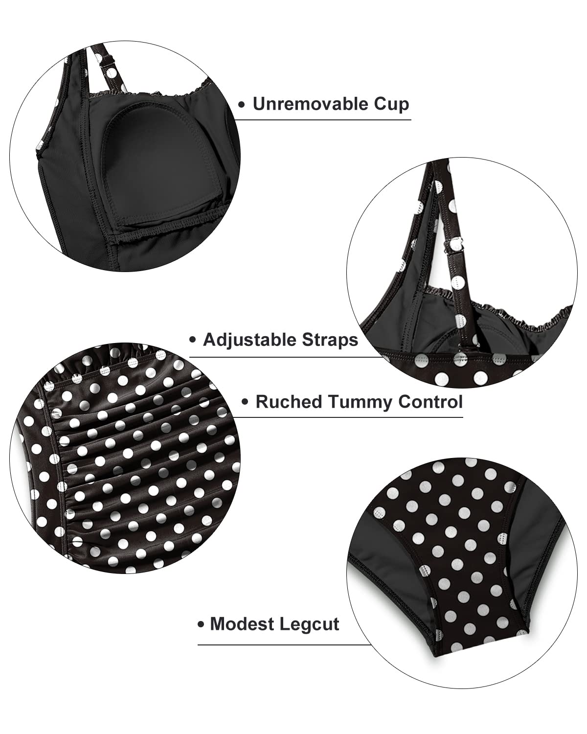 **Aqua Eve One Piece Bathing Suit for Women – Tummy Control Swimsuit, Slimming Vintage Swimwear – Perfect for Beach, Pool & Vacation**