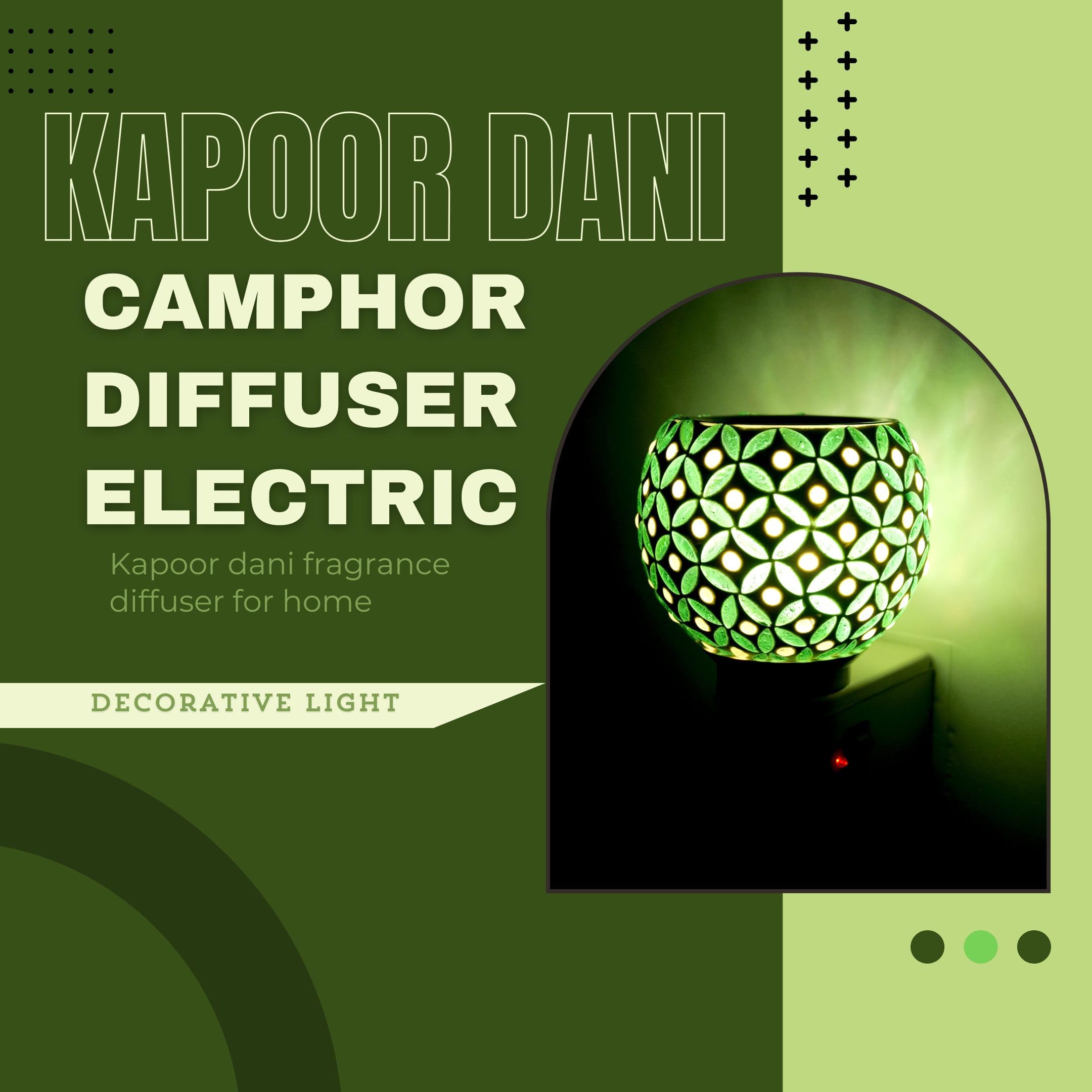 Premium Ceramic Aroma Diffuser & Night Light - Essential Oil Warmer with On/Off Switch, Camphor Burner for Home Fragrance, Yoga & Meditation Room Decor - Perfect for Bedroom, Spa and Relaxation Spaces