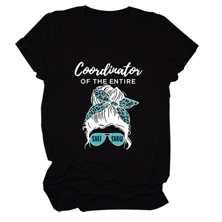Funny Letter Printed Women's Summer T-Shirt - Loose Fit Short Sleeve Casual Happy Shirt for Beach, Vacation & Everyday Wear