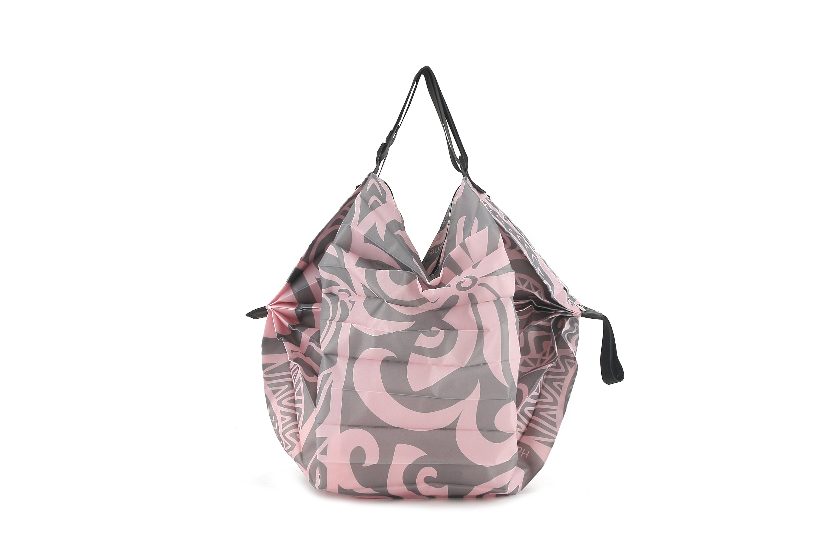 Foldable Travel Bag Jazmine Tapa Tiare Grey - Lightweight & Compact Carry-On for Vacation, Beach, Shopping & Daily Commute