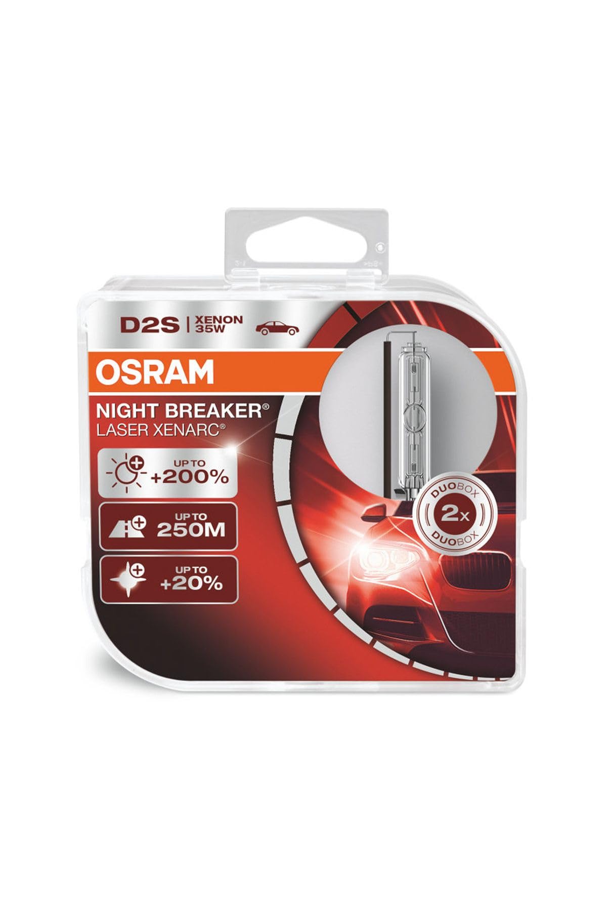 OSRAM Xenarc Night Breaker Laser D2S HID Xenon Headlight Bulbs - Twin Pack for Brighter Night Driving | Perfect for BMW, Mercedes, Audi & More | Upgrade Your Car Lighting for Enhanced Visibility & Safety