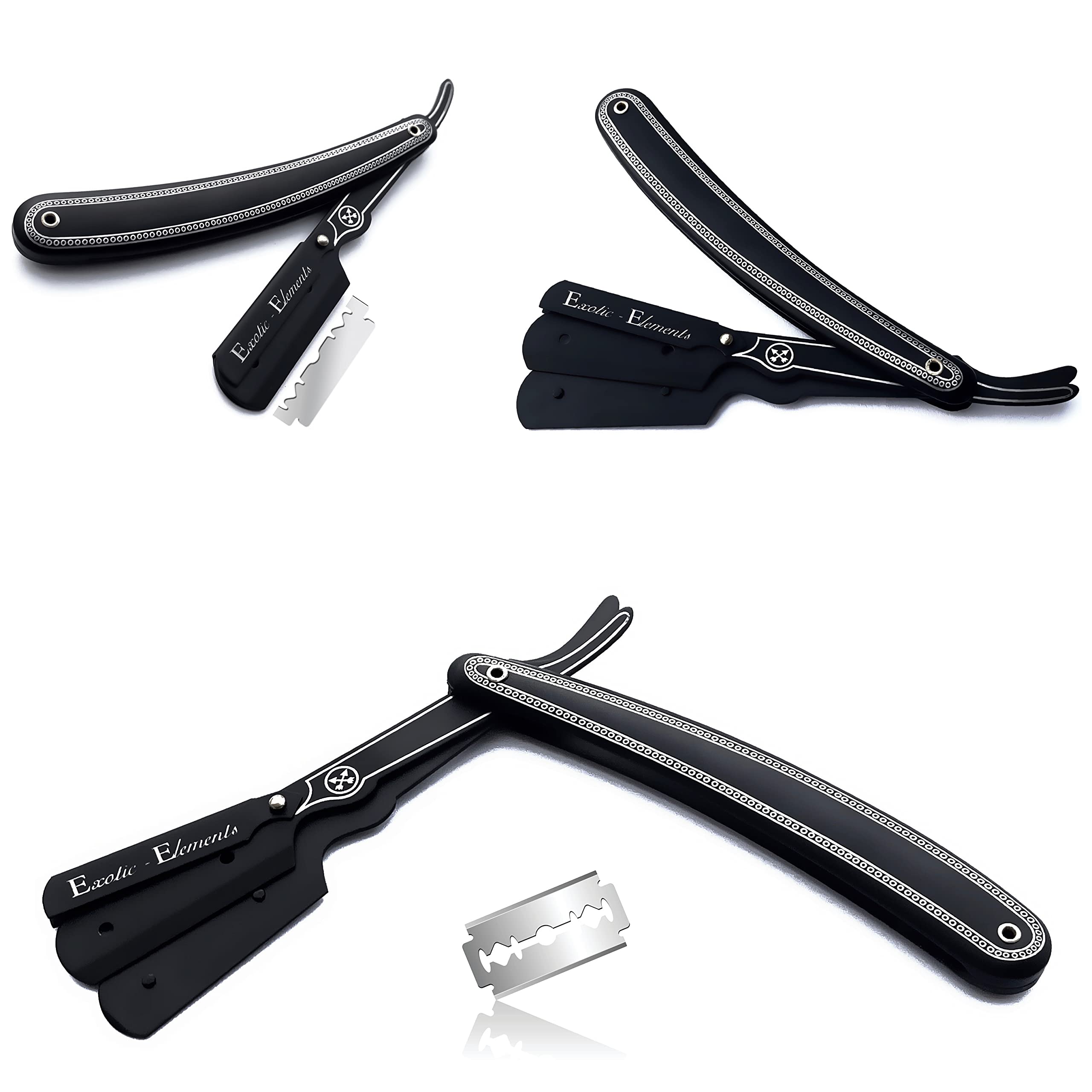 Professional Barber Straight Edge Razor - High-Quality Steel Shaving Blade for Barbershops & Salons - Compatible with Disposable Double Edge Blades - Perfect for Precise Shaving & Grooming at Home or Salon