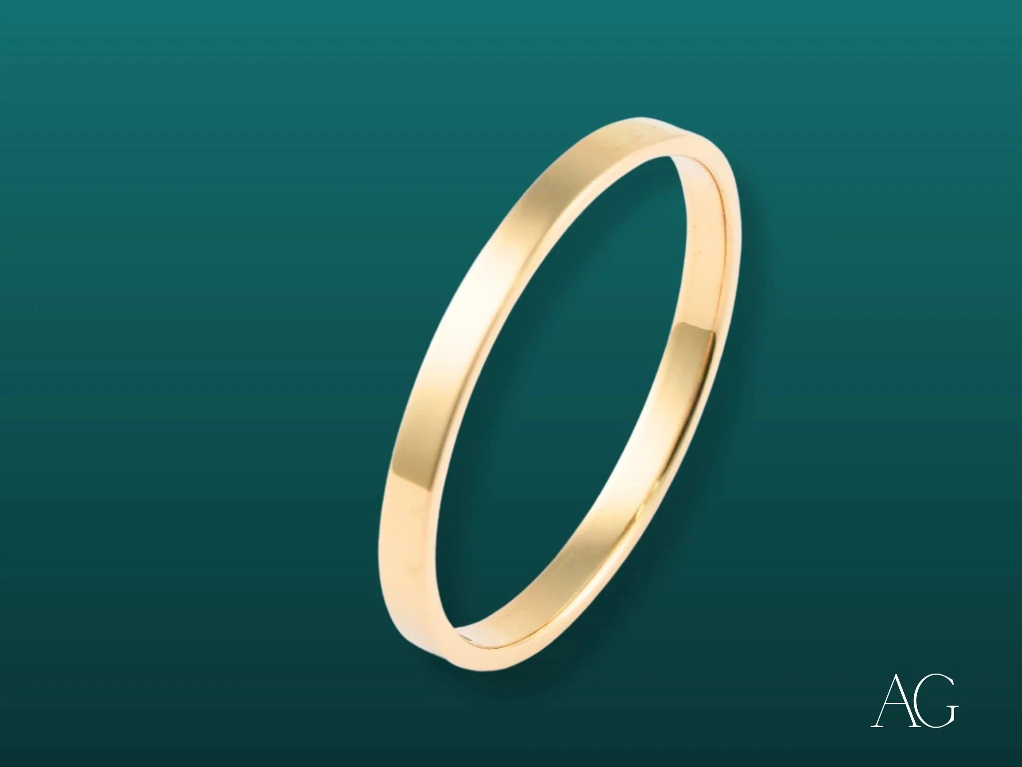 Essence Linea 2mm Minimalist Ring - Dainty Thin Gold Band for Women | Perfect for Everyday Wear, Stacking Rings & Special Occasions