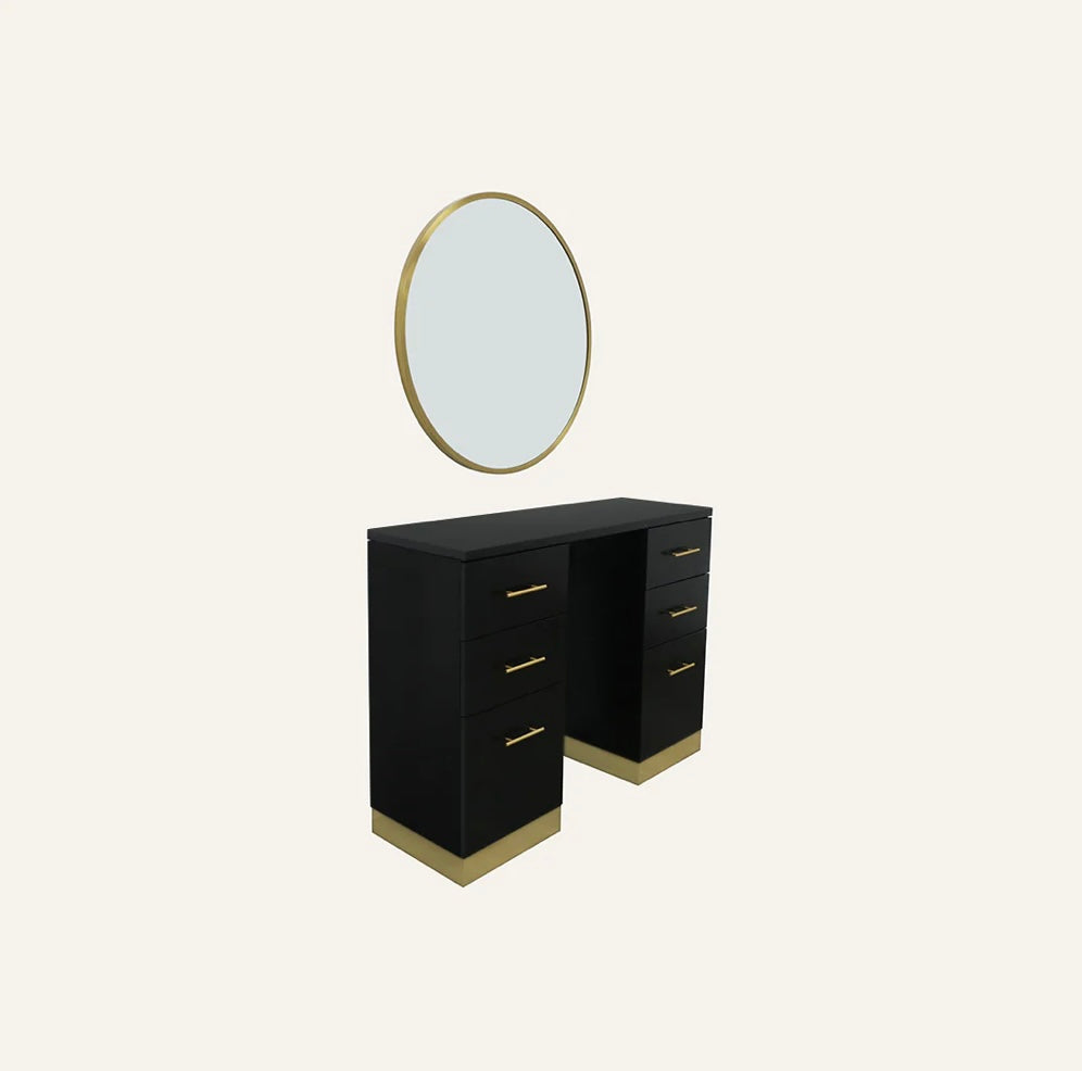 Taylor Styling Station - Professional Hair Dressing Vanity with Mirror & Storage | Perfect for Home Salons, Bridal Makeup & Beauty Studios