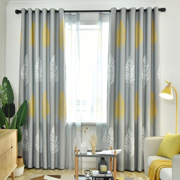 Reyna Rustic Botanical Blackout Thermal Insulated Custom Curtains for Bedroom & Living Room - Energy Efficient Window Treatment for Privacy & Light Control