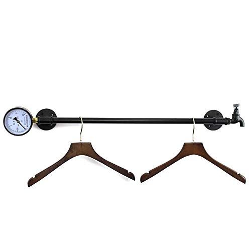 Zhangmeiren Vintage Water Pipe Hanger - Black 86cm Wall Mounted Clothing Rack for Store Display | Perfect for Boutique, Retail Shop & Home Organization