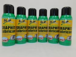 12oz Spray Can Slip Plate (6 Pack) - Graphite Lubricant for Locks, Hinges & Machinery - Ideal for Home, Garage & Industrial Use