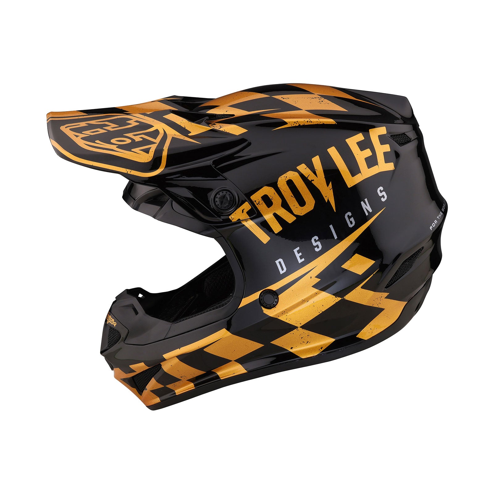 SE4 Polycarbonate Racing Helmet - Black & Gold - High-Performance Motorcycle & Auto Racing Gear for Track & Road Safety