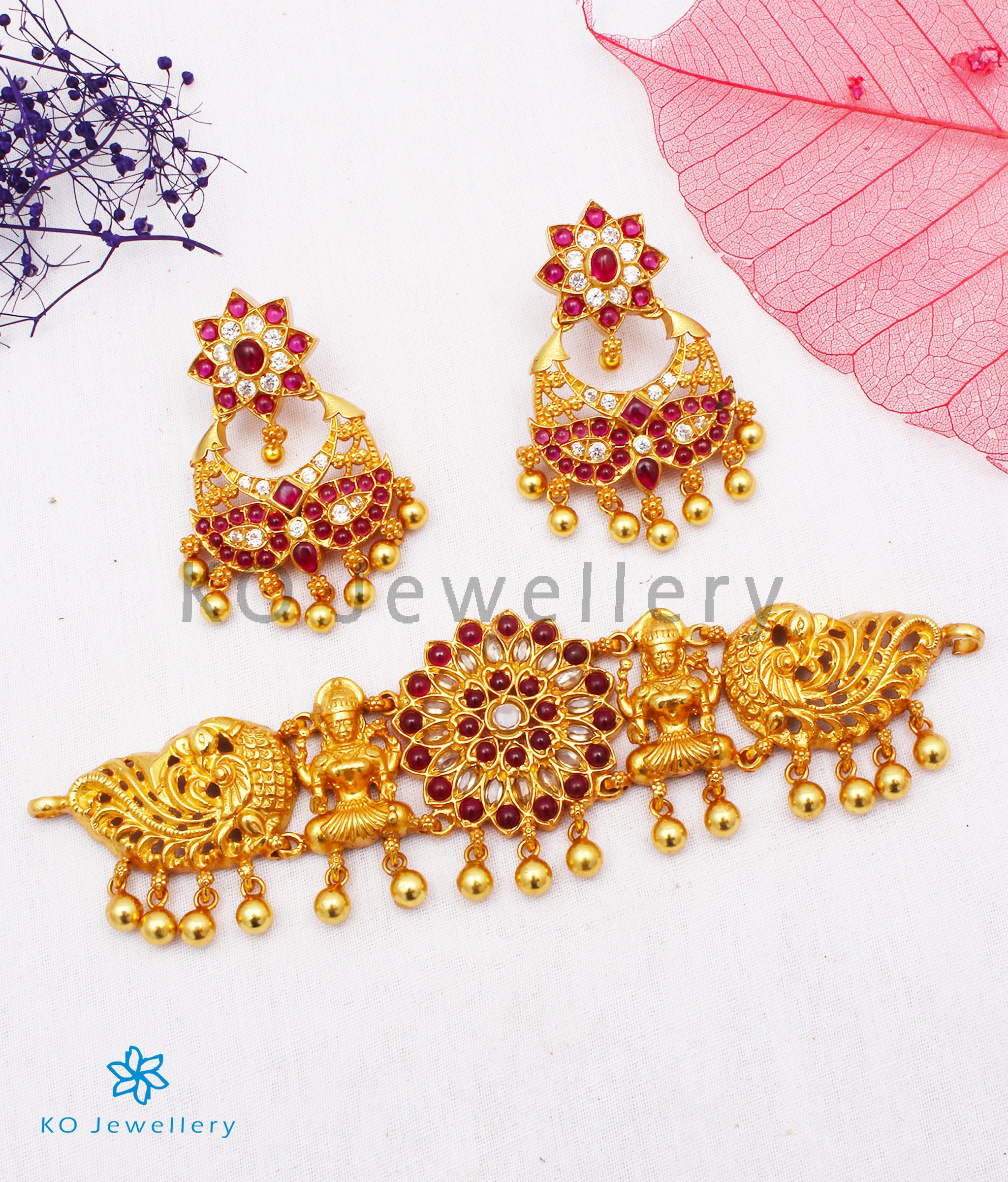 Dhanya Sterling Silver Lakshmi Choker Necklace - Traditional Indian Vanki Jewelry for Women - Perfect for Weddings, Festivals & Special Occasions