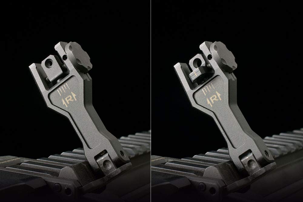 Strike Industries Sidewinder II 45-Degree Offset Iron Sight Set - AR15 Rifle Backup Sights for Tactical Shooting & Home Defense
