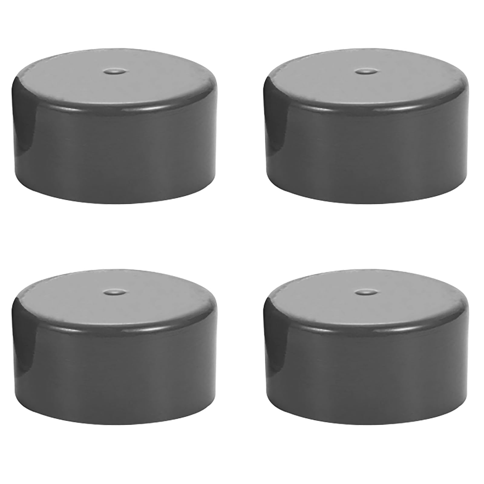 4 Pack 1.98 Inch Grey Rubber Bearing Dust Protector Covers - Wheel Hub Dust Caps for Trailers, Trucks & RVs - Durable Replacement Bearing Protectors for Heavy-Duty Use & Off-Road Protection