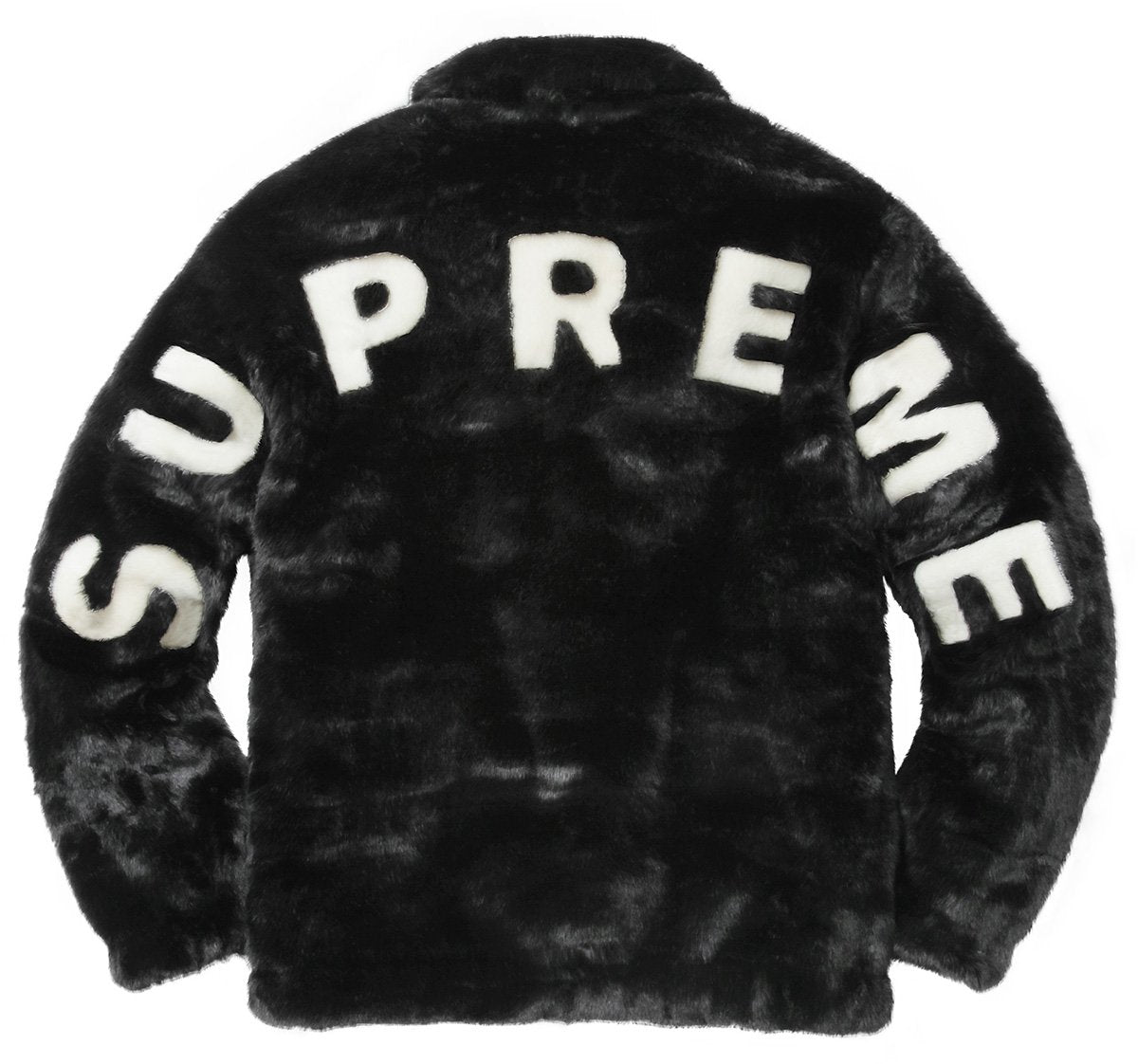 Supreme Faux Fur Bomber Jacket for Men & Women - Black Winter Coat with Soft Faux Fur Lining - Trendy Streetwear Fashion for Cold Weather, Parties & Urban Outfits