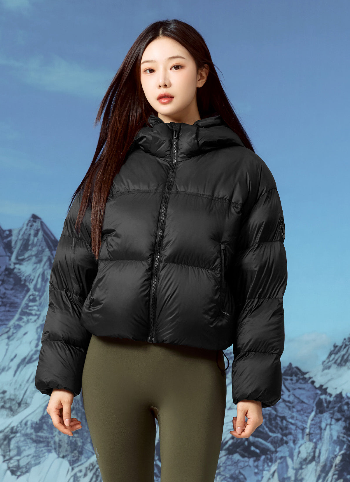 Detachable Hood Goose Down Jacket for Men & Women - Warm Winter Coat with Removable Hood - Perfect for Skiing, Hiking & Outdoor Activities