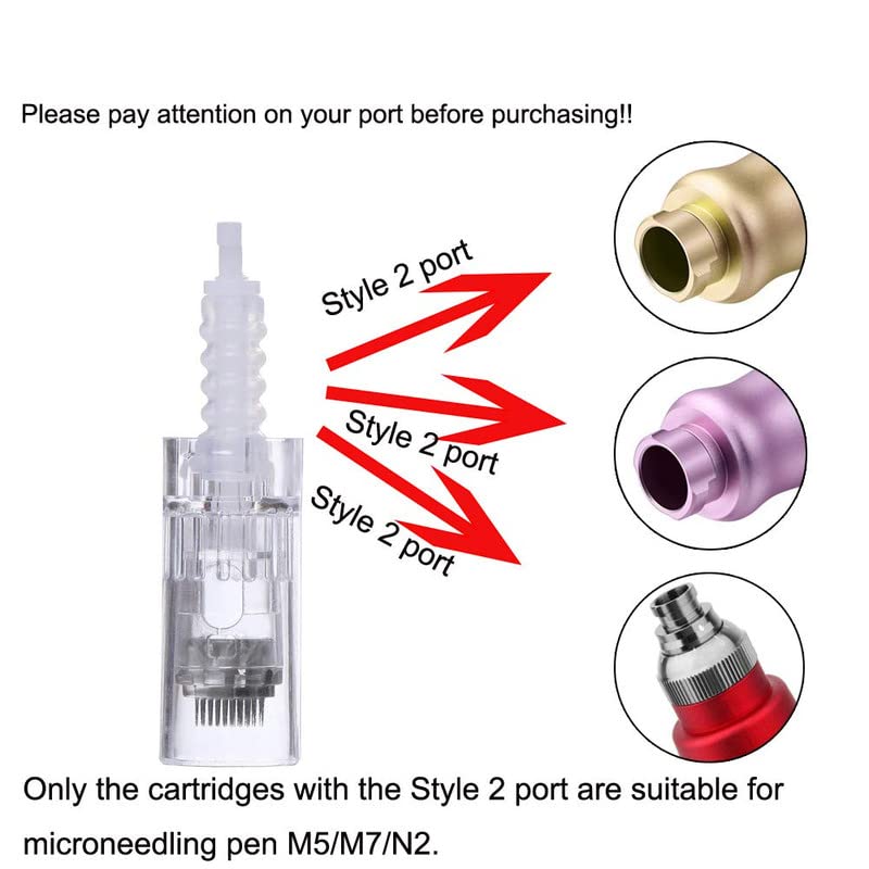 5Pcs 12-Pin Microneedling Pen Replacement Cartridges - Professional Derma Roller Refills for Skin Rejuvenation & Anti-Aging - Perfect for At-Home Facial Treatments & Beauty Care