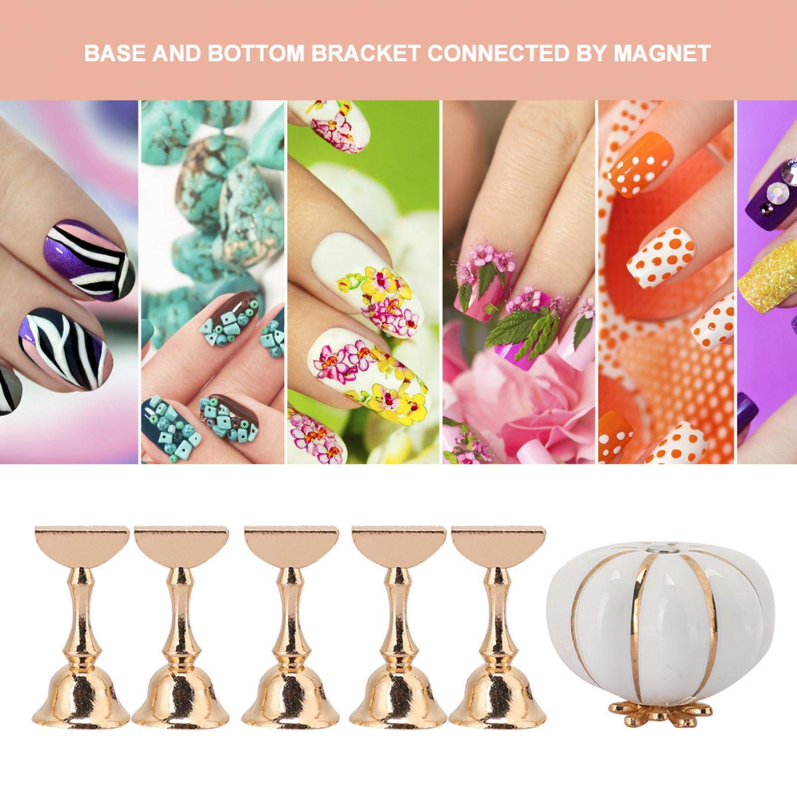 Premium Magnetic Nail Tips Holder - Strong Grip Nail Art Display Stand for Professional & Home Salon Use (White) - Perfect for Nail Technicians, DIY Manicures & Nail Art Organization