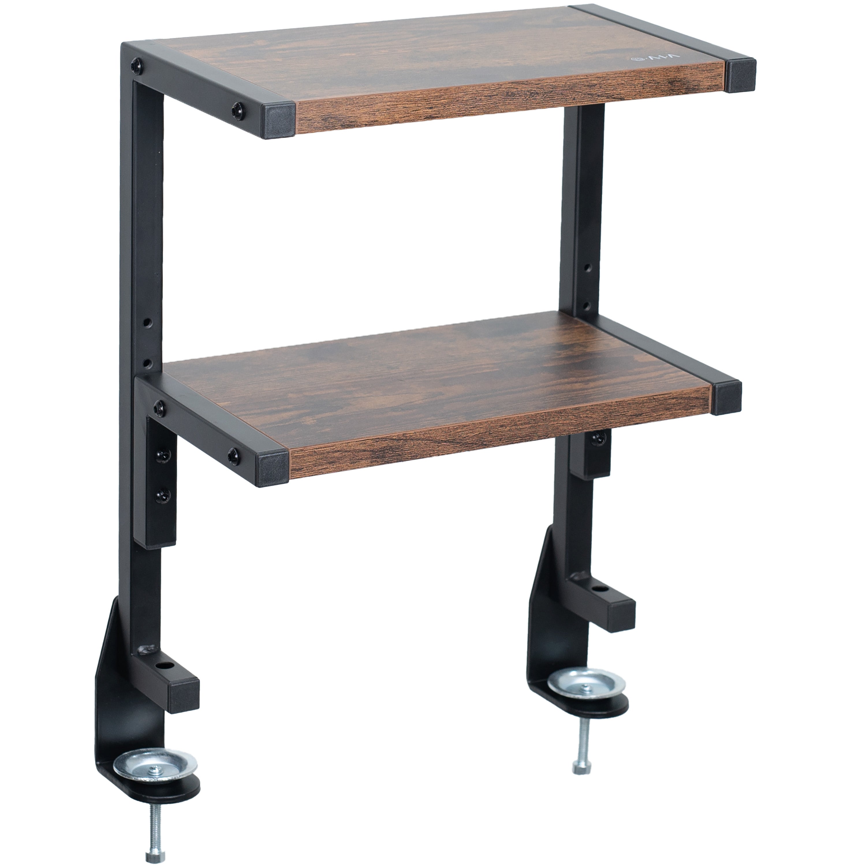 Heavy Duty Above/Below Clamp-On Dual Shelf Organizer - Space Saving Storage Solution for Kitchen, Bathroom, Garage & Office Organization