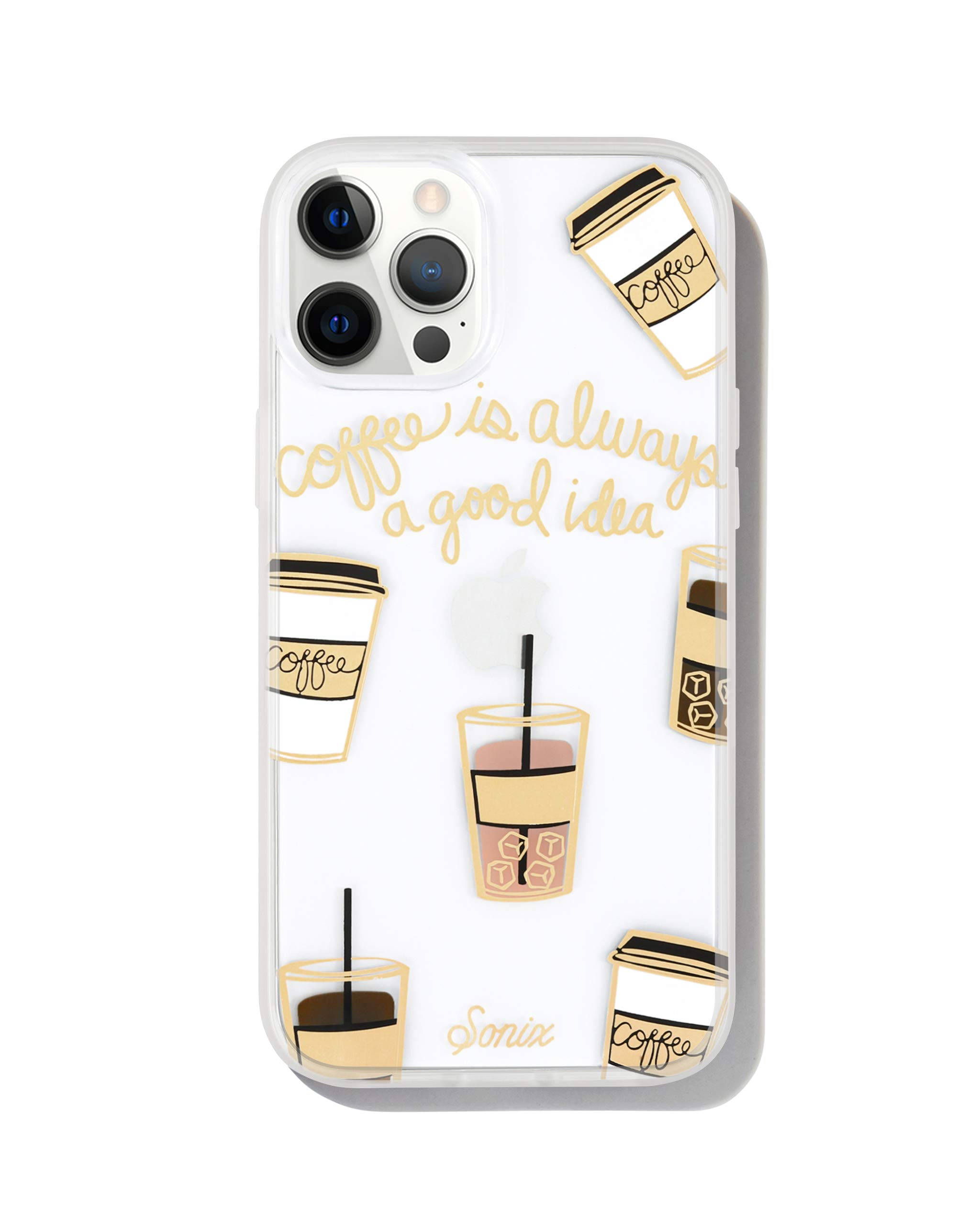 Sonix Clear Shockproof Phone Case for iPhone 12 Pro Max - Military-Grade Drop Protection, Anti-Yellowing, Slim Fit (Coffee Brown) - Perfect for Everyday Use, Travel & Outdoor Activities
