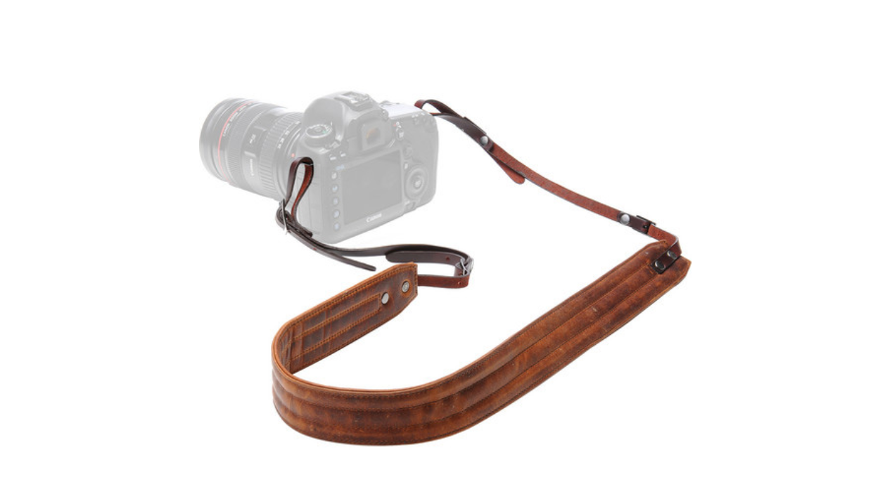 ONA Leather Oslo Camera Strap in Antique Cognac - Premium Adjustable Neck Strap for DSLR & Mirrorless Cameras - Perfect for Travel, Street & Wedding Photography