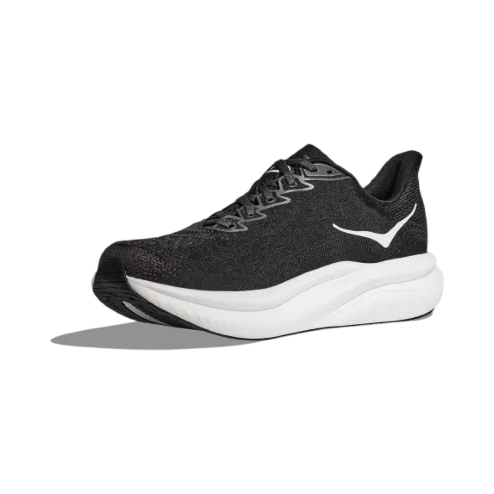Hoka Mach 6 Running Shoes for Men - Black & White | Lightweight Performance Sneakers for Road Running & Training