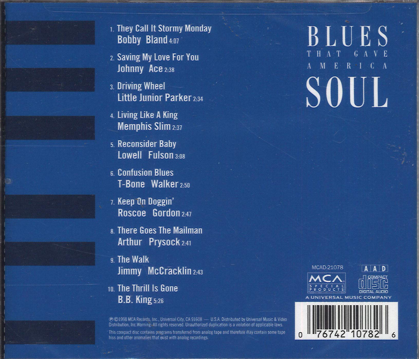 Blues That Gave America Soul - Classic Blues Music Album for Vinyl Collectors & Music Lovers - Perfect for Relaxing Evenings, Road Trips & Retro Music Nights