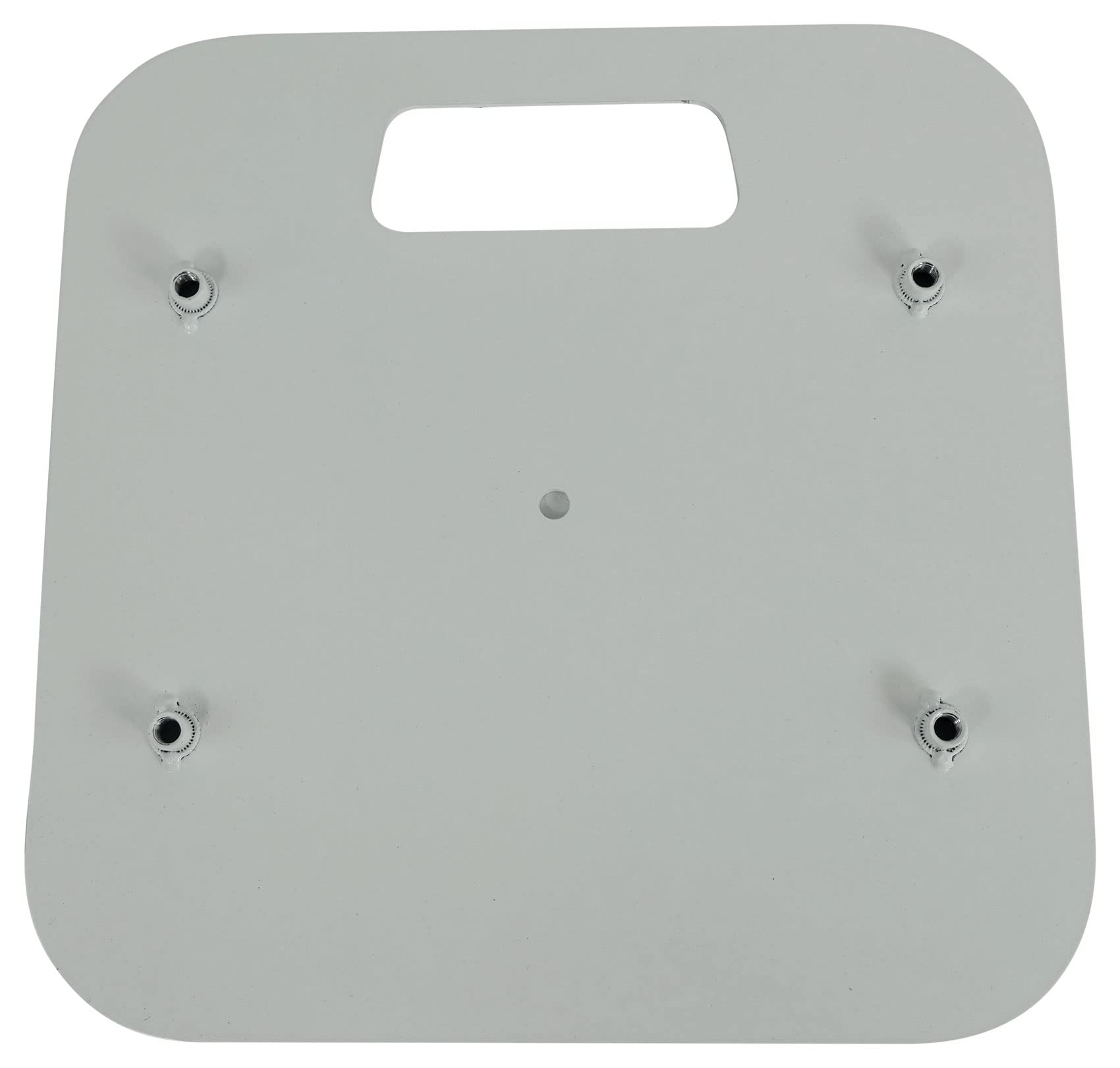 Rockville Black Totem Plates for RTP33-TV Speaker Stands | Top & Bottom Mounting Plates | Convert White Stands to Black | Perfect for Home Theater & Studio Speaker Setups