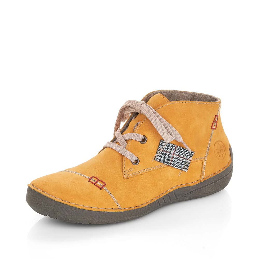 Rieker Women's Comfortable Flat Ankle Boots - Slip Resistant Casual Winter Shoes for Walking, Work & Outdoor Activities