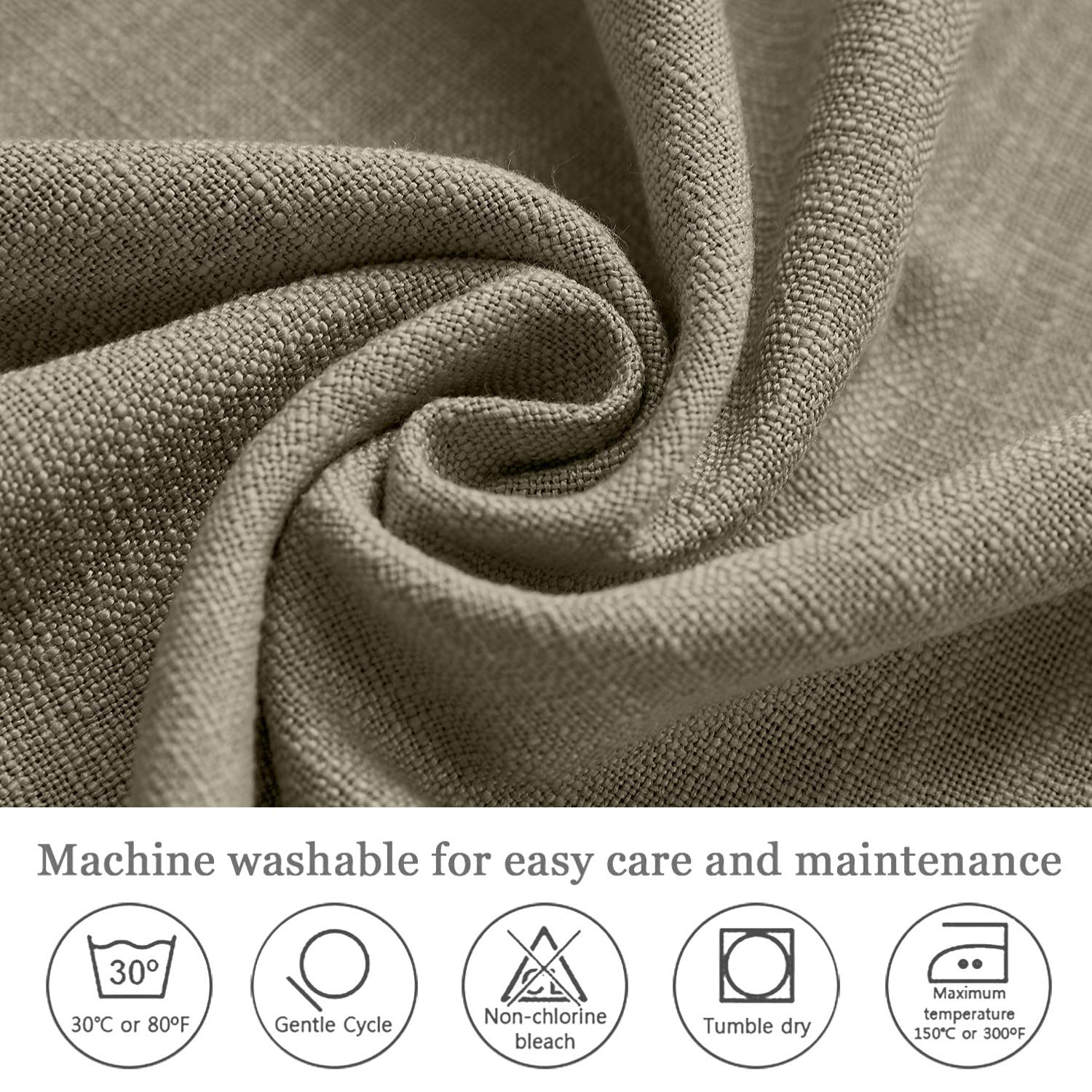 Frelement Blackout Curtains for Bedroom & Living Room - Energy Saving Thermal Insulated Drapes with Rod Pocket & Back Tab Hook Belt - 52