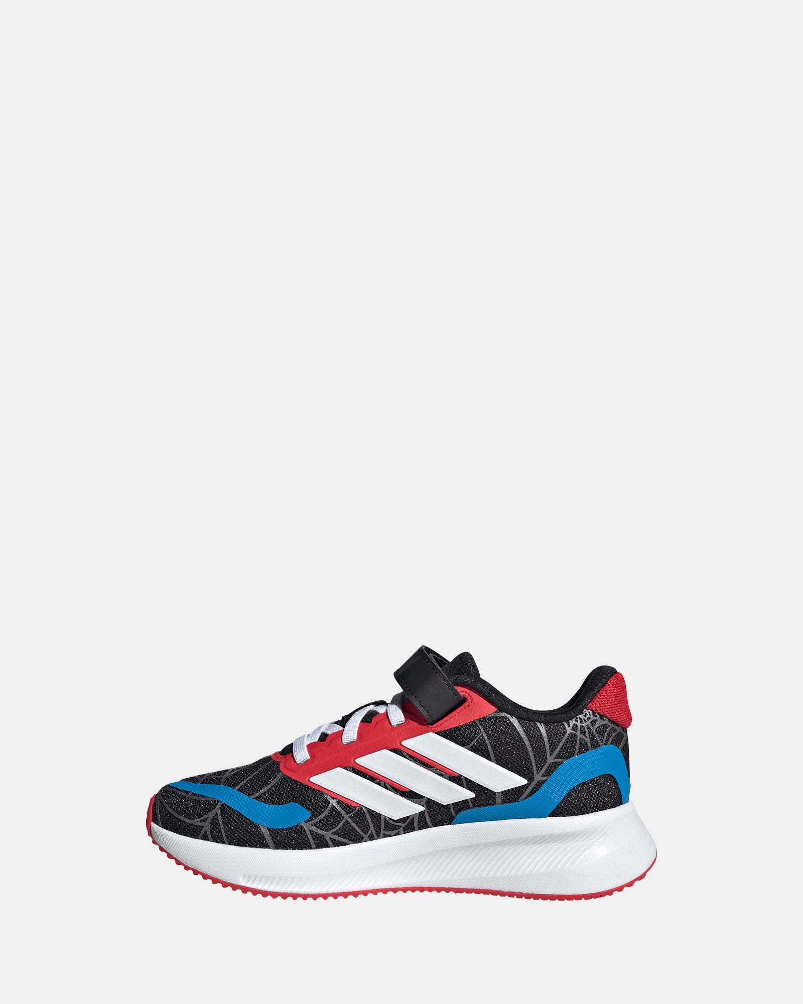 Runfalcon Spiderman Self-Fastening Kids Sneakers - Black/White/Pure Ruby | Lightweight Preschool Shoes for Boys & Girls | Perfect for School, Play & Daily Activities