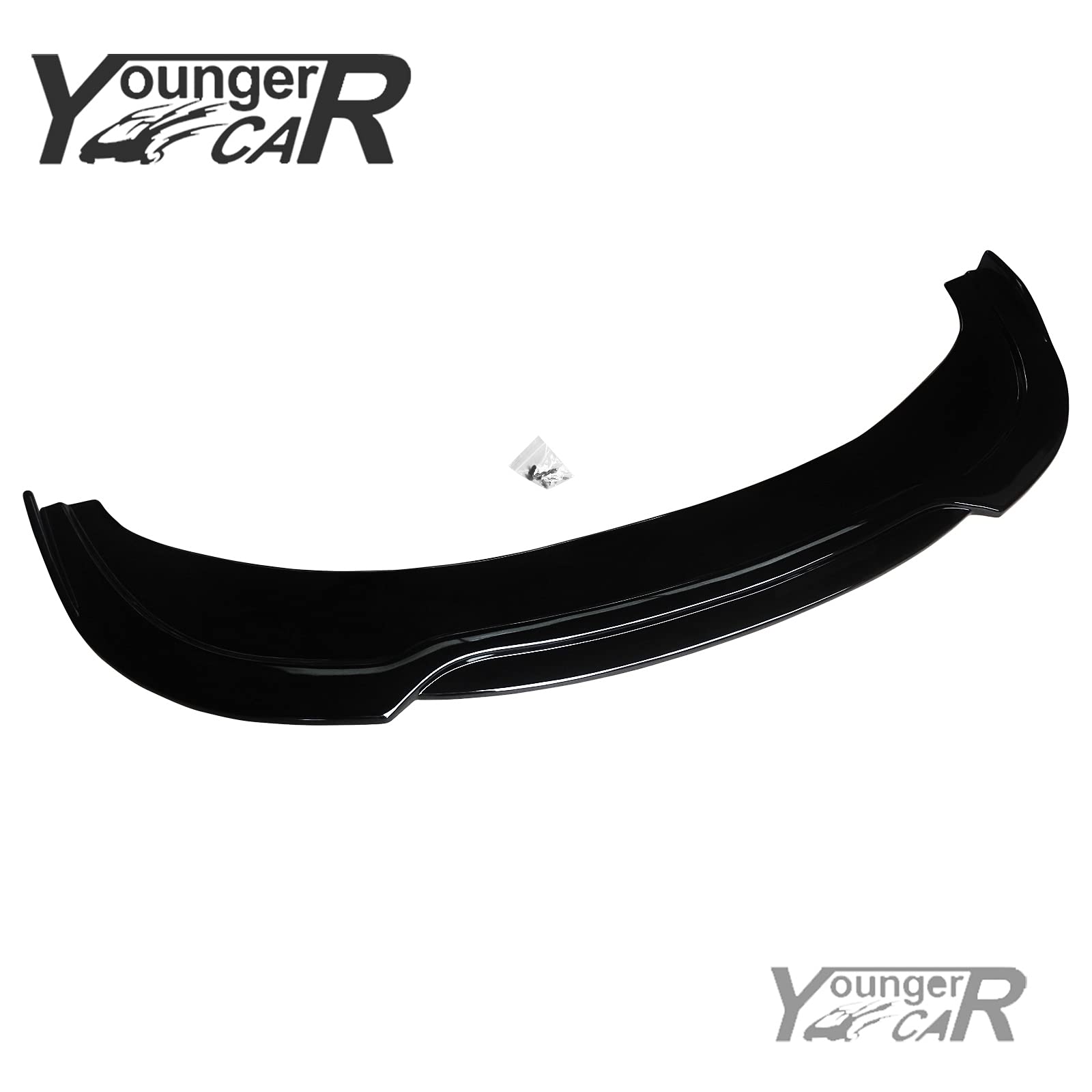 YOUNGERCAR Gloss Black ABS Front Diffuser Bumper Lip for 2015-2022 Chrysler 300 RT - Double-Deck Front Spoiler Splitter - Enhances Aerodynamics & Sporty Look for Street Racing & Car Shows