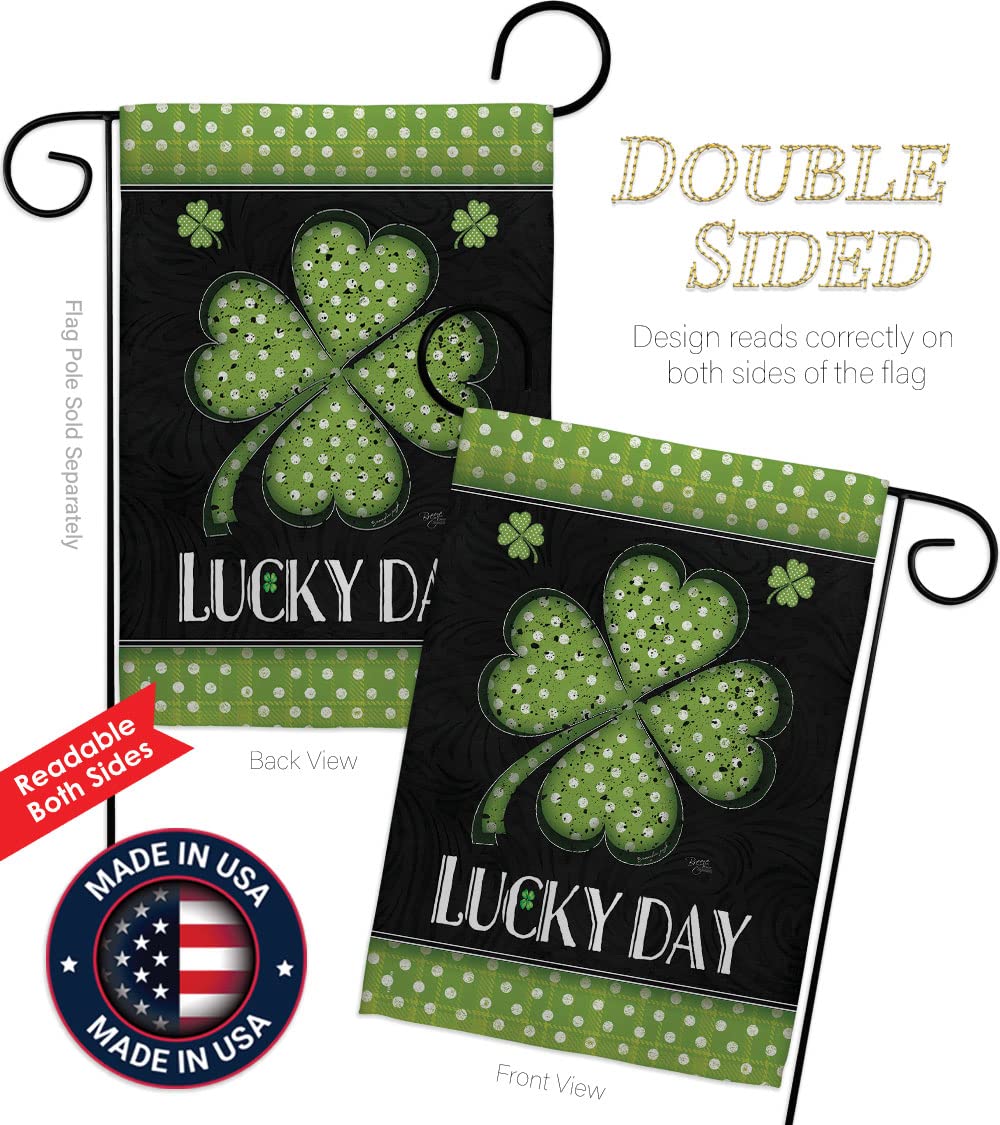 Lucky Clover St Patrick's Garden Flag 13x18.5
